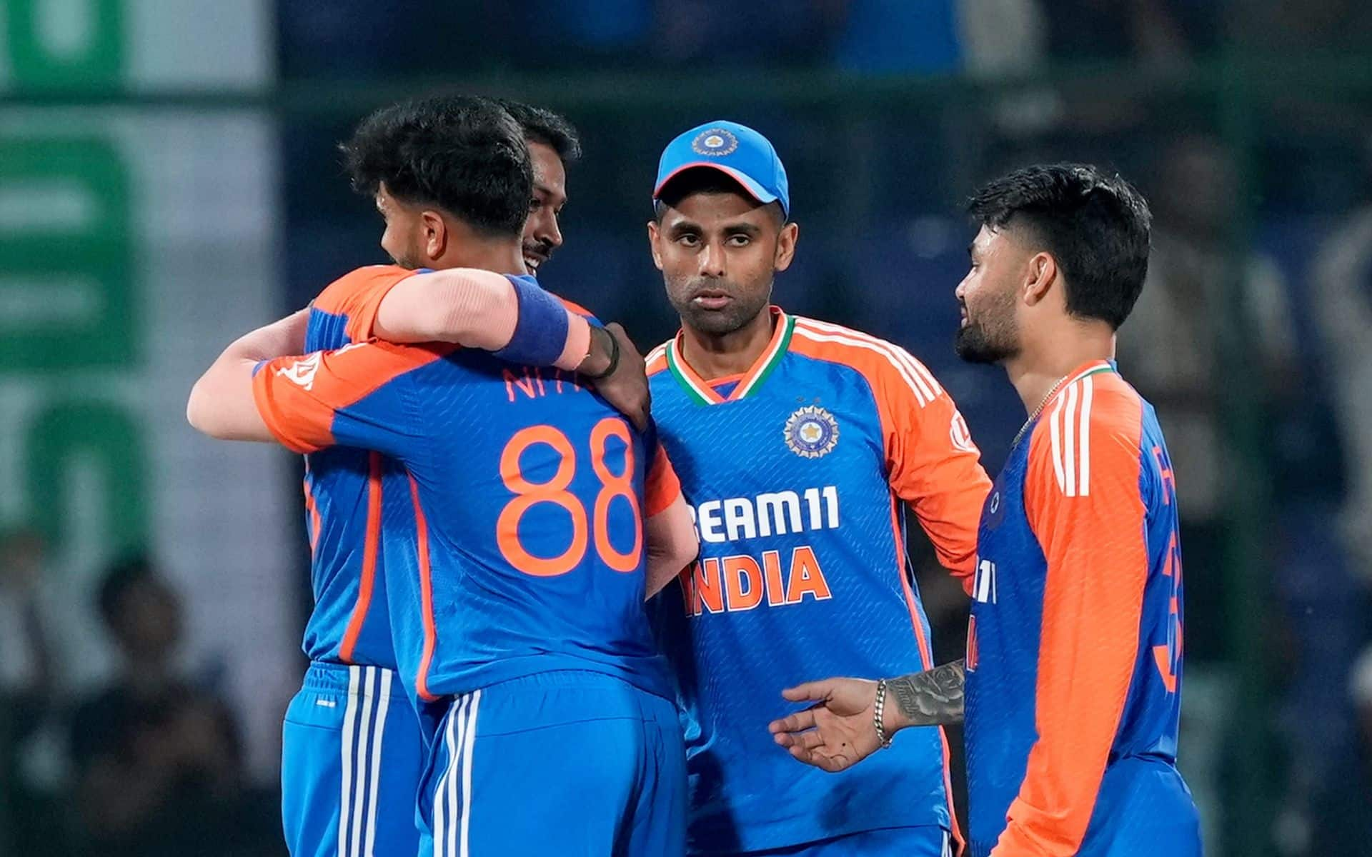 Indian team after winning the 2nd T20I [Source: PTI]