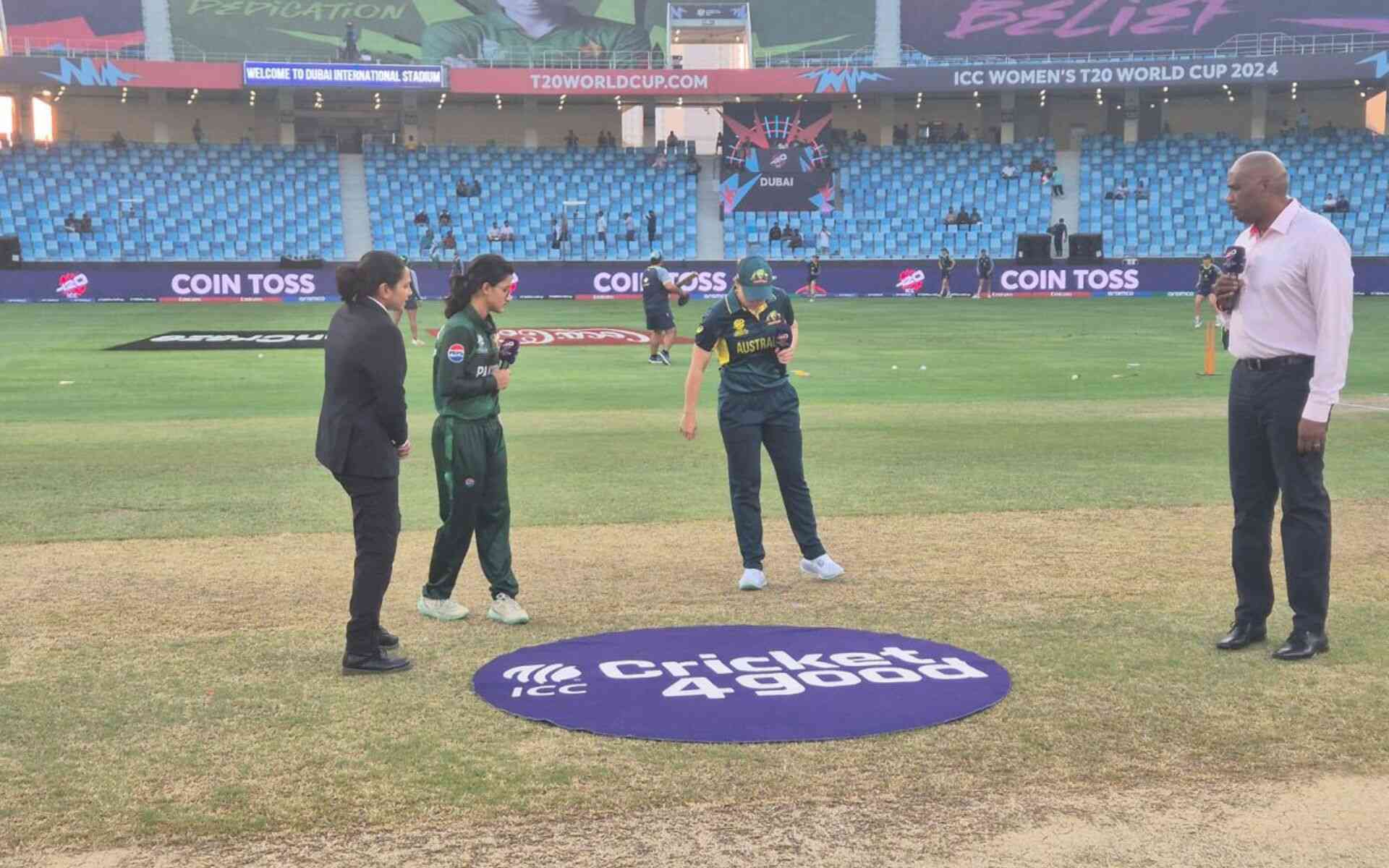 Pak vs AUS Women's T20 World Cup Toss (Source: @ShakeelktkKhan/X.com)