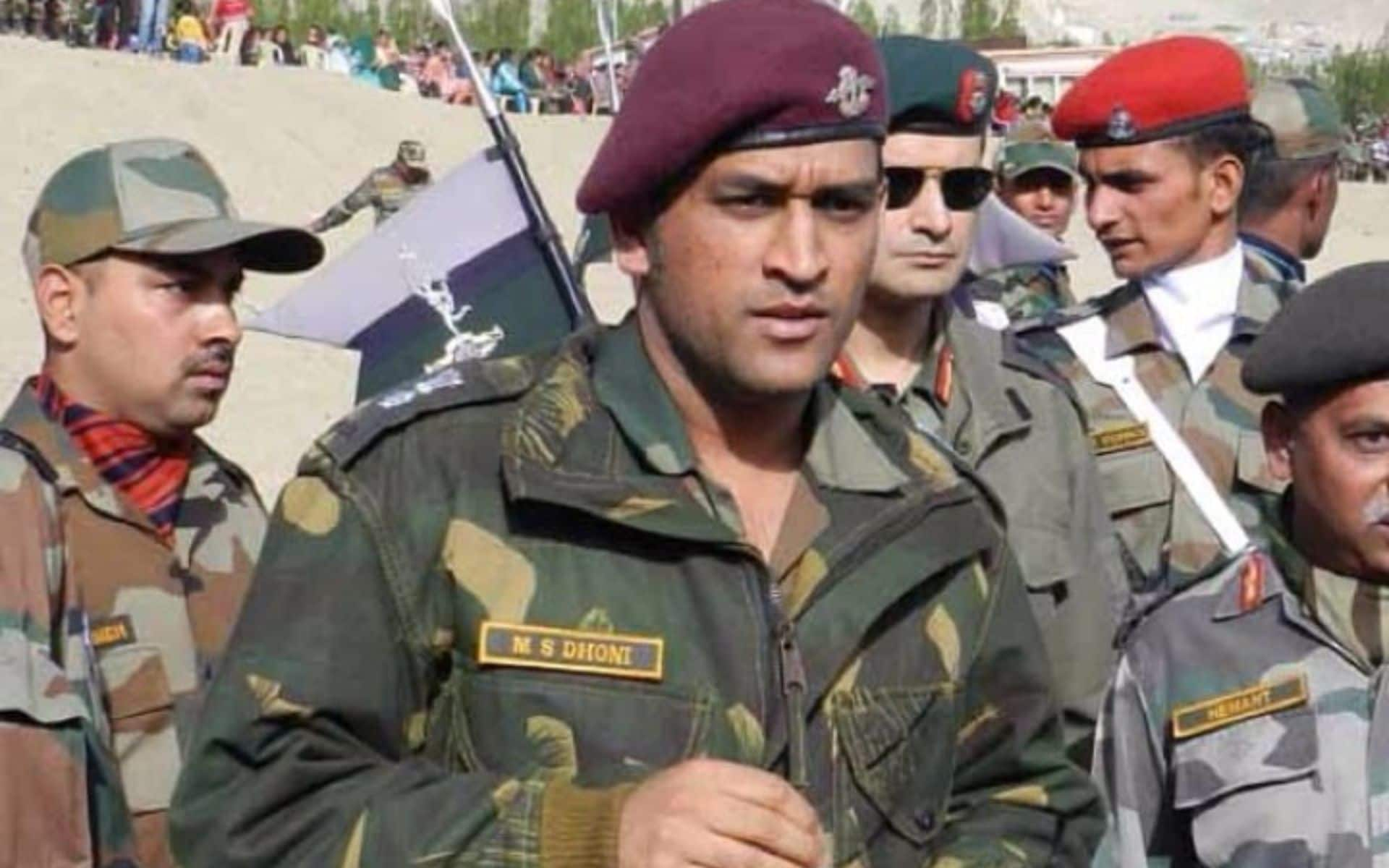 1. MS Dhoni - Lieutenant Colonel, Indian Army (@MahiGOAT07/X.com)