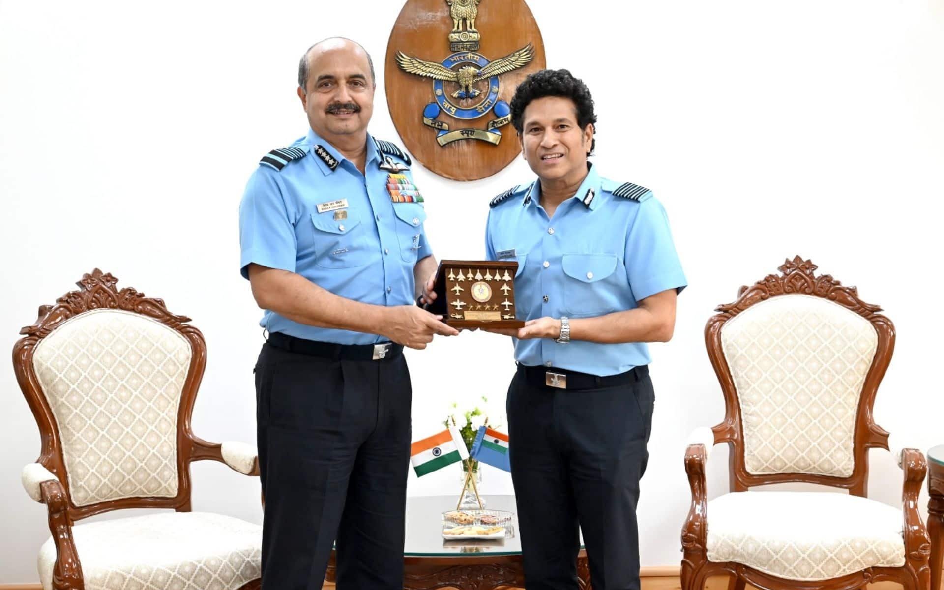 3. Sachin Tendulkar - Group Captain, Indian Air Force (@mufaddal_vohra/X.com)