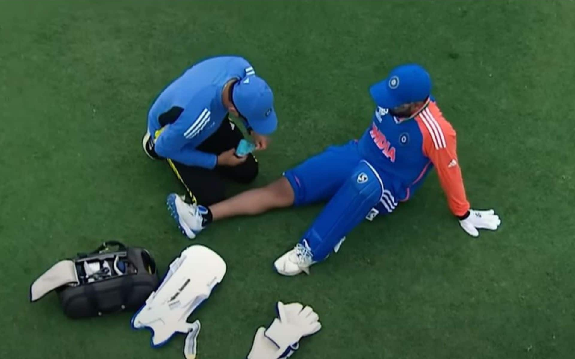 Rishabh Pant briefly paused the T20 WC final vs SA [Source: Screengrab/@ICC/YouTube]