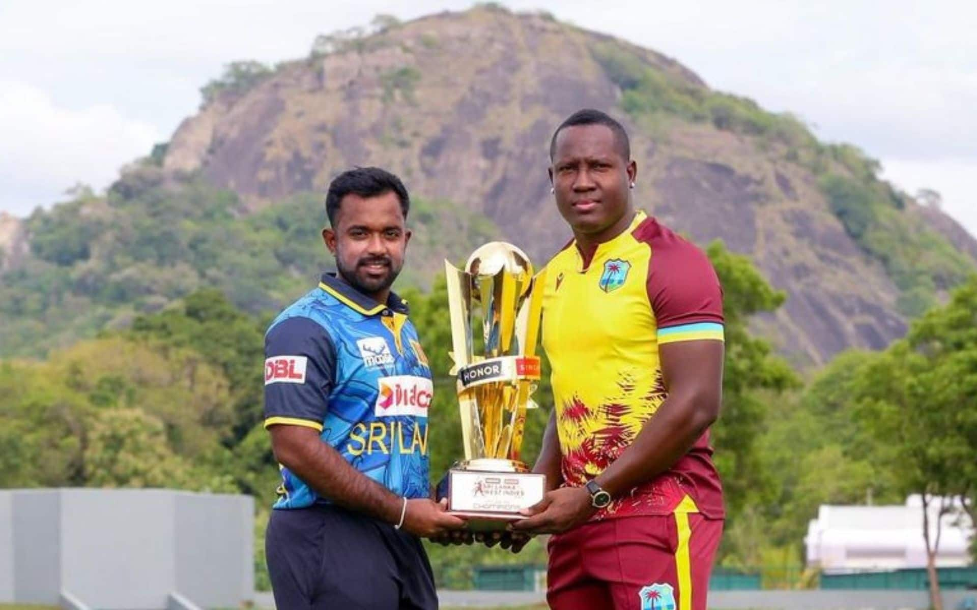 Sri Lanka will take on West Indies in a three-match T20I series (Source: @DanuskaAravinda/X.com)