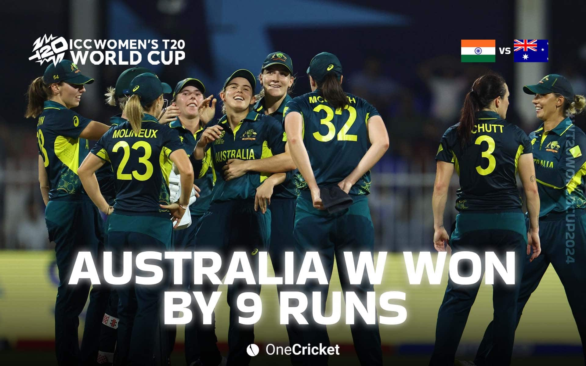 AUS W won by 9 runs [Source: OneCricket]
