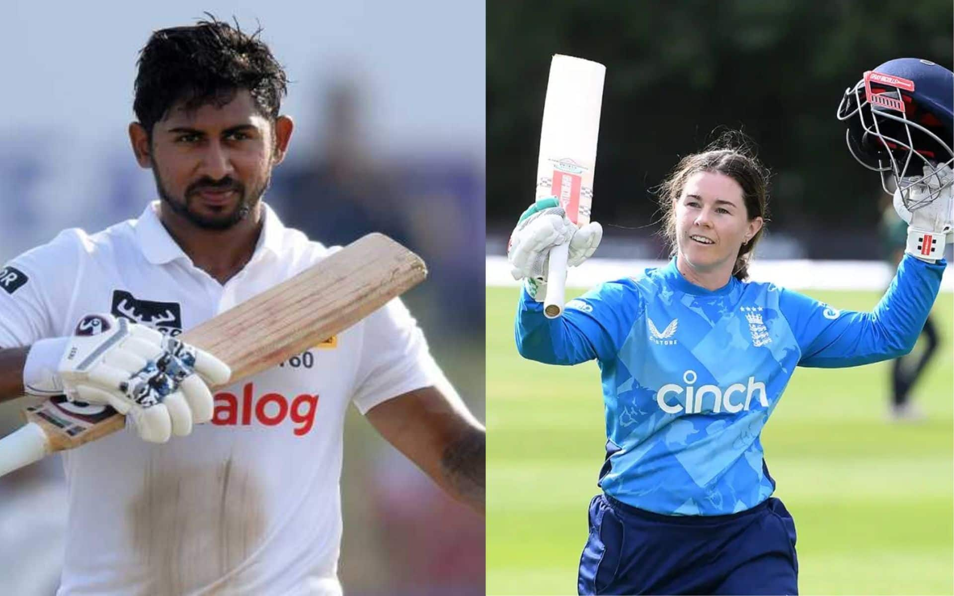 Kamindu Mendis and Tammy Beaumont (Source: @kaustats,x.com/ @yogeshltd/x.com)