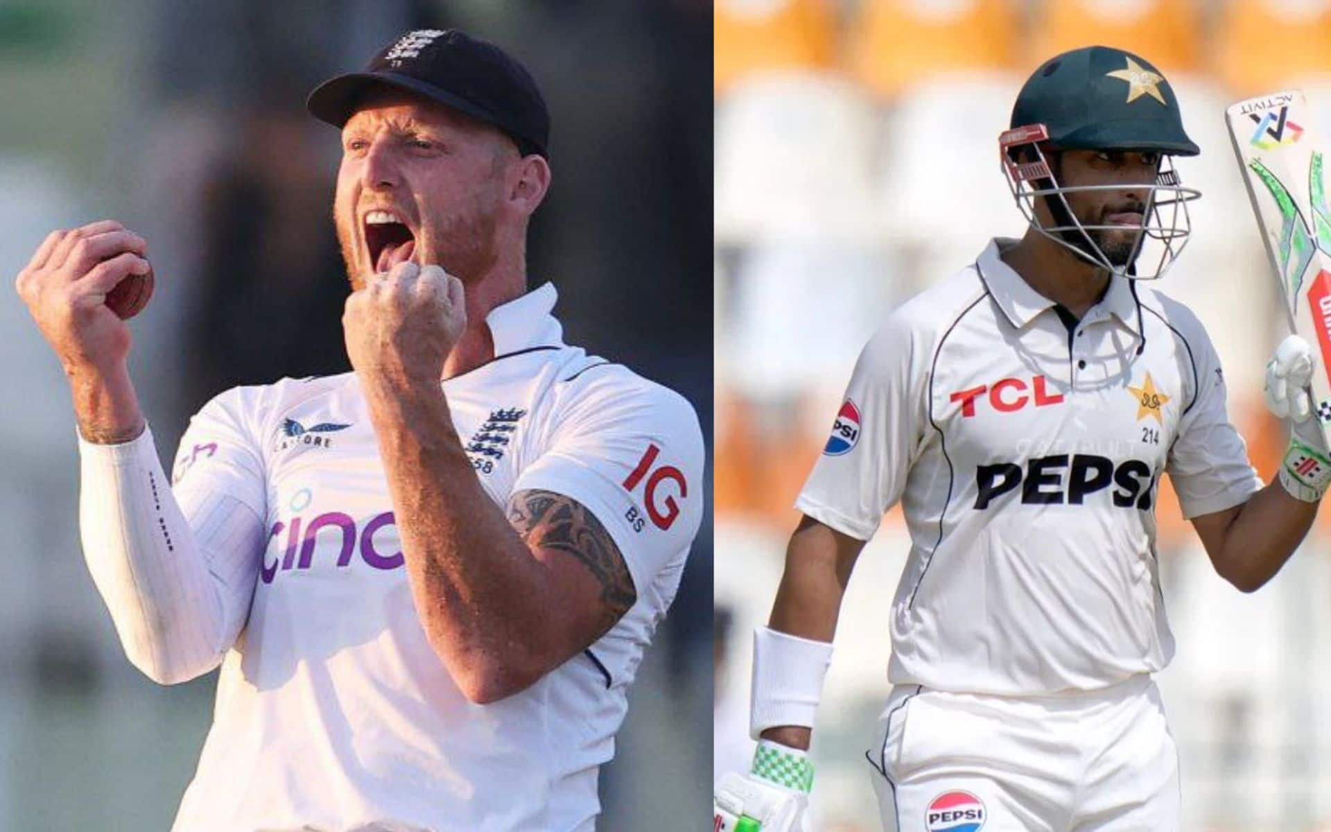 Ben Stokes And Shan Masood-  (Source:@Johns/X.com)