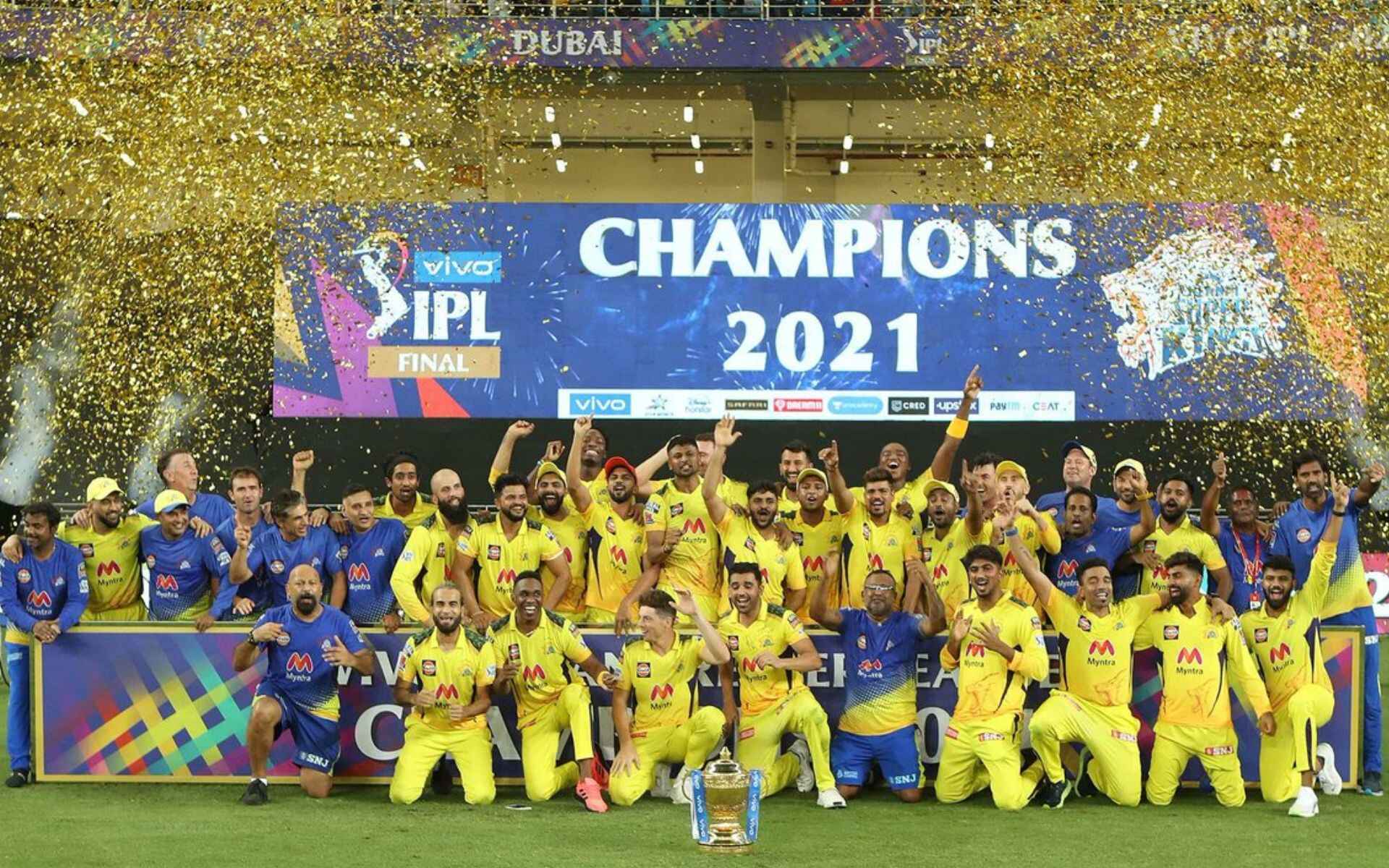 CSK after winning the 2021 IPL Trophy [Source: @CSKFansOfficial/x.com]