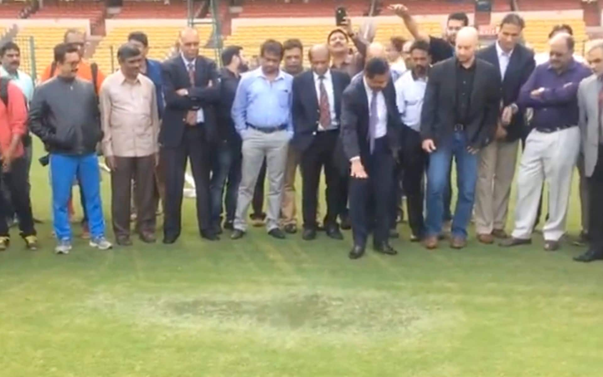 The drainage system at the M Chinnaswamy Stadium (X.com/onecricketofficial)