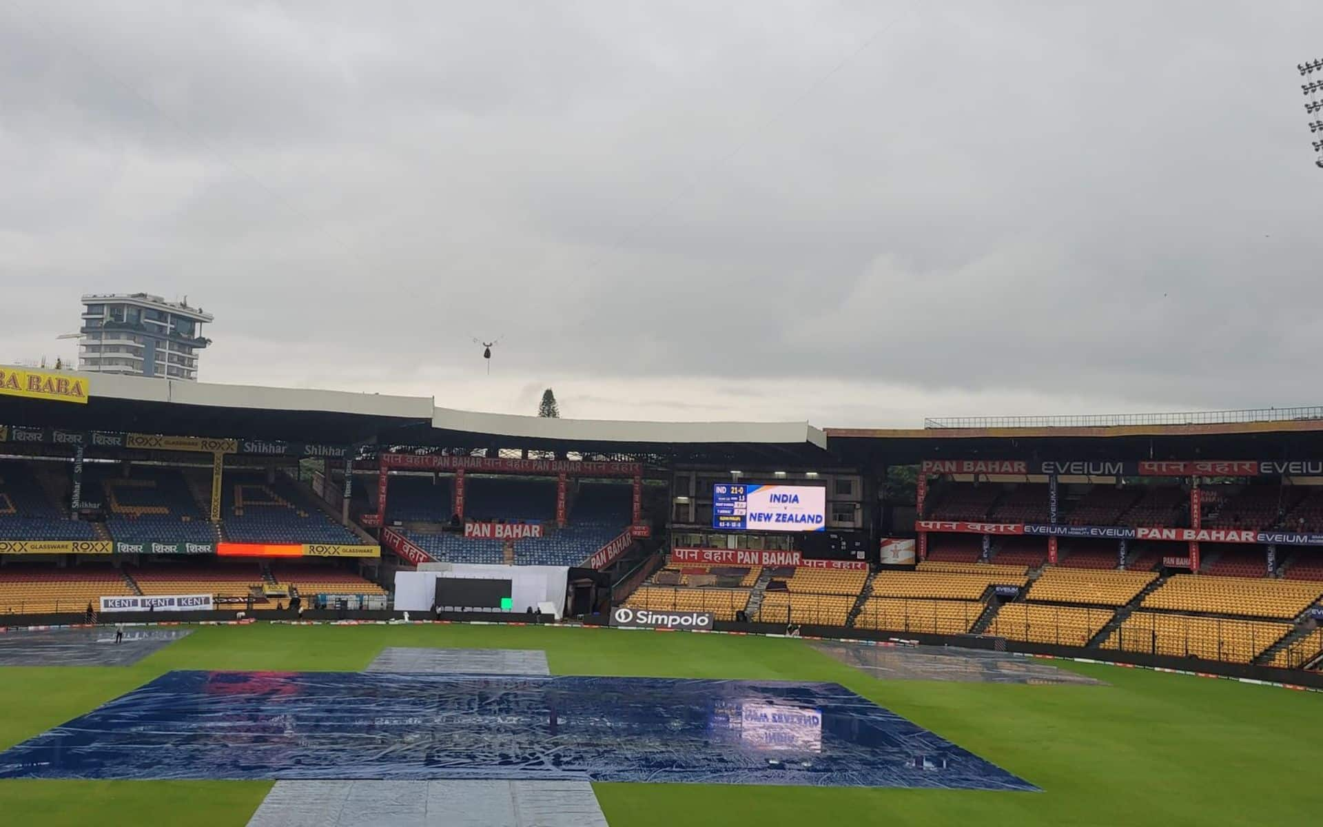 IND Vs NZ: Toss delayed due to rain (Source: @rkmrasesh)