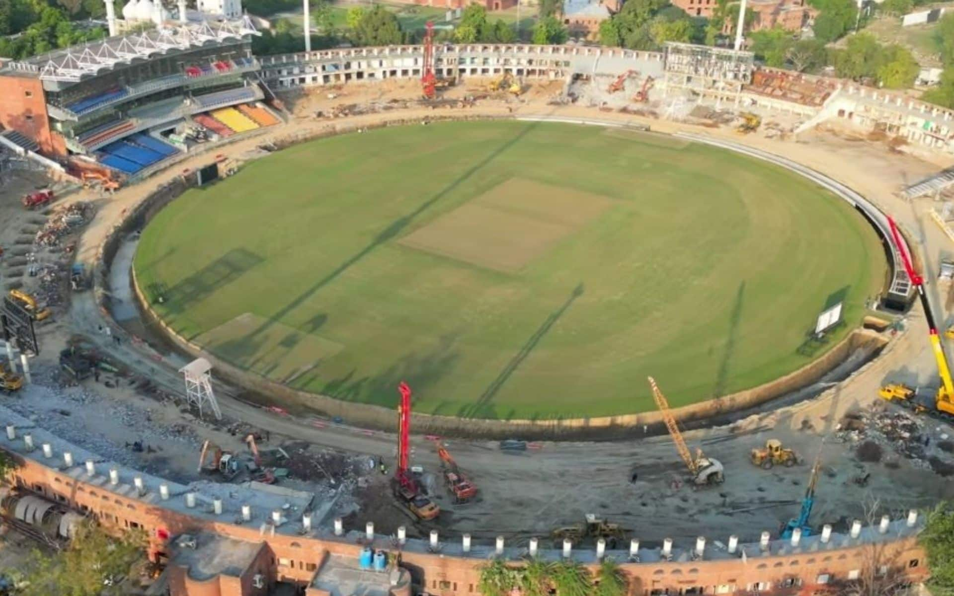 Gaddafi Stadium is being renovated for Champions Troph [Source: @CallMeSheri1/x.com]