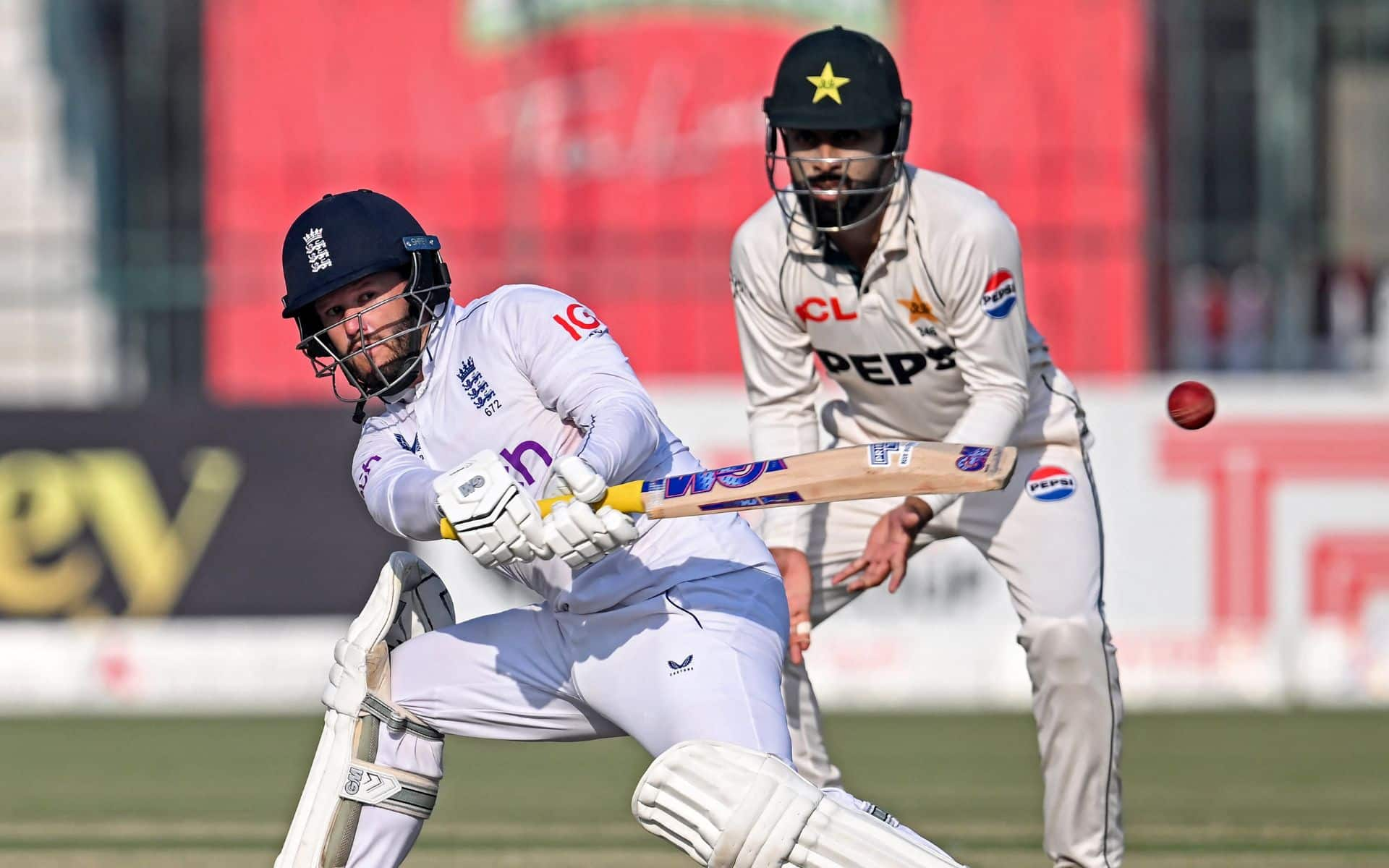 Ben Duckett tonked a 120-ball ton vs Pakistan on Day 2 [Source: @englandcricket/x]