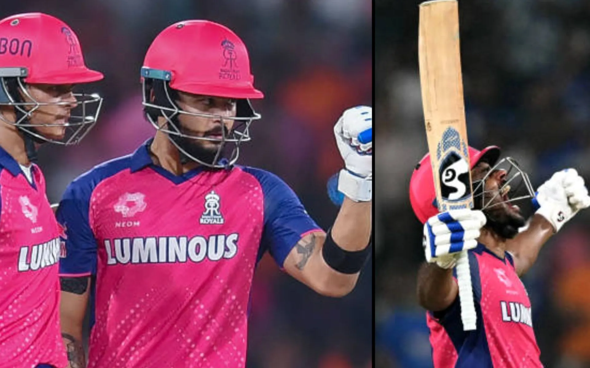 Yashasvi Jaiswal, Riyan Parag and Sanju Samson (X.com/@RoyalRajwade_RR)