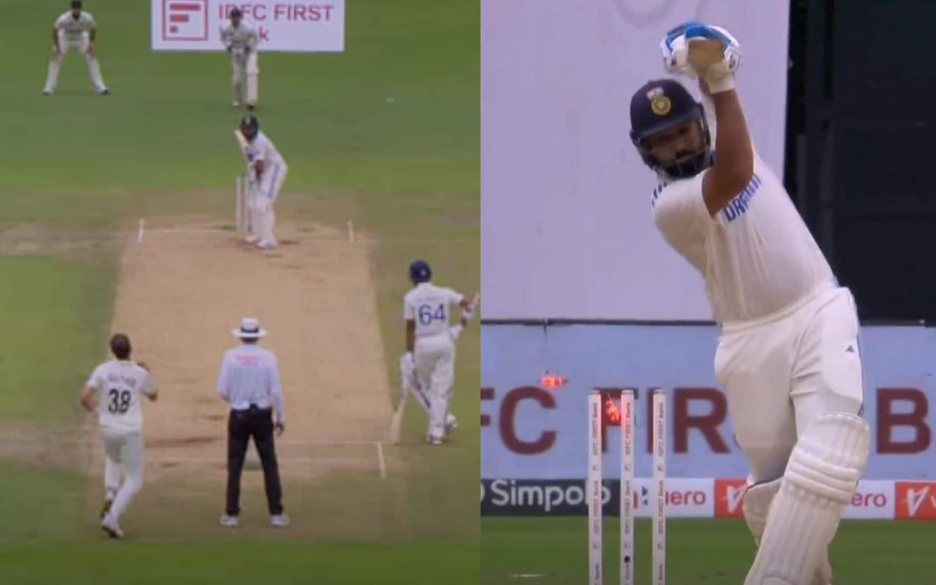 Rohit Sharma Wicket - (Source: @ScreenGrab)