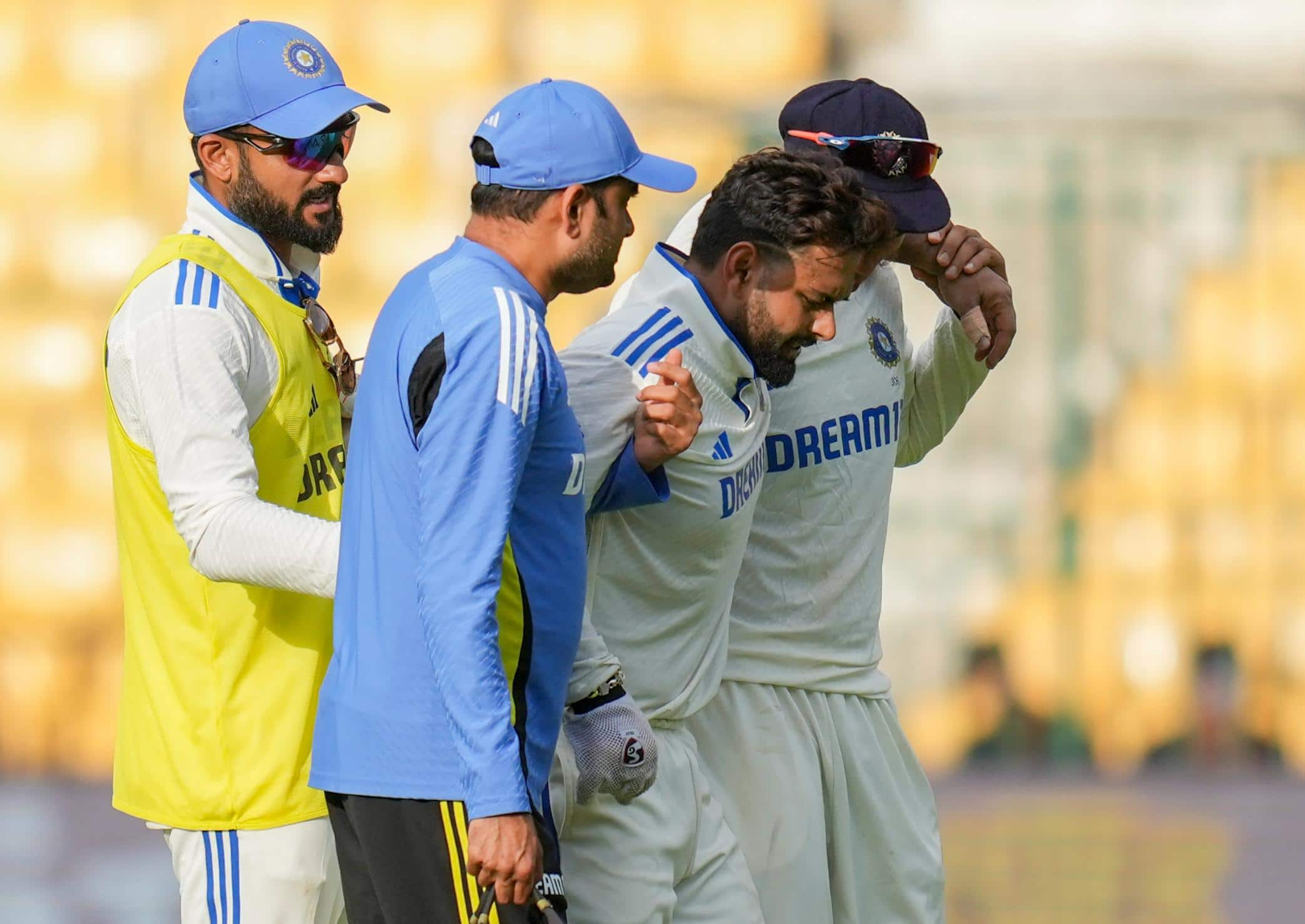 Pant taken off the field [Source: PTI]