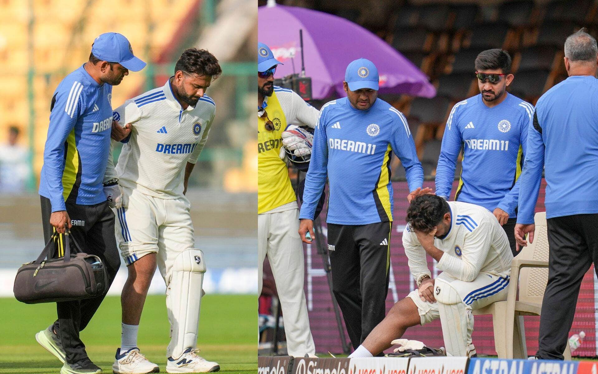 Rishabh Pant was injured during Day 2 of the Test match [Source: PTI]