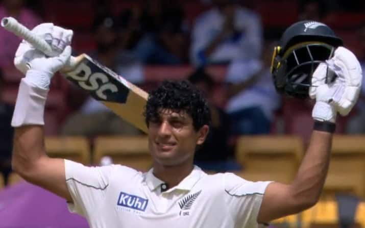 [Watch] Homeboy Rachin Ravindra Scripts History; Slams First-Ever Ton In India As Rohit And Co Struggle Further