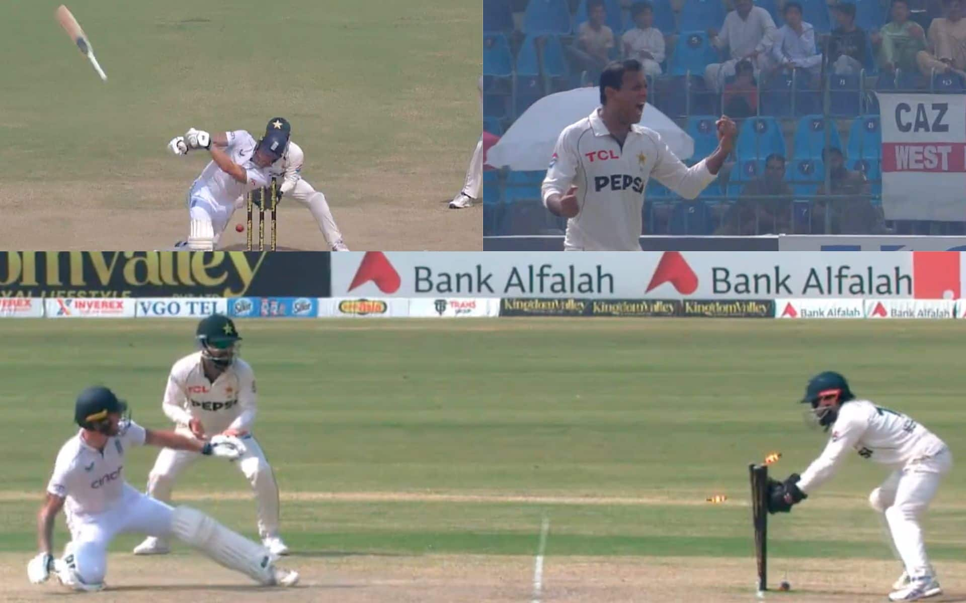 Noman Ali picked up his 5th wicket of the game by dismissing Ben Stokes (X.com/TheRealPCB)