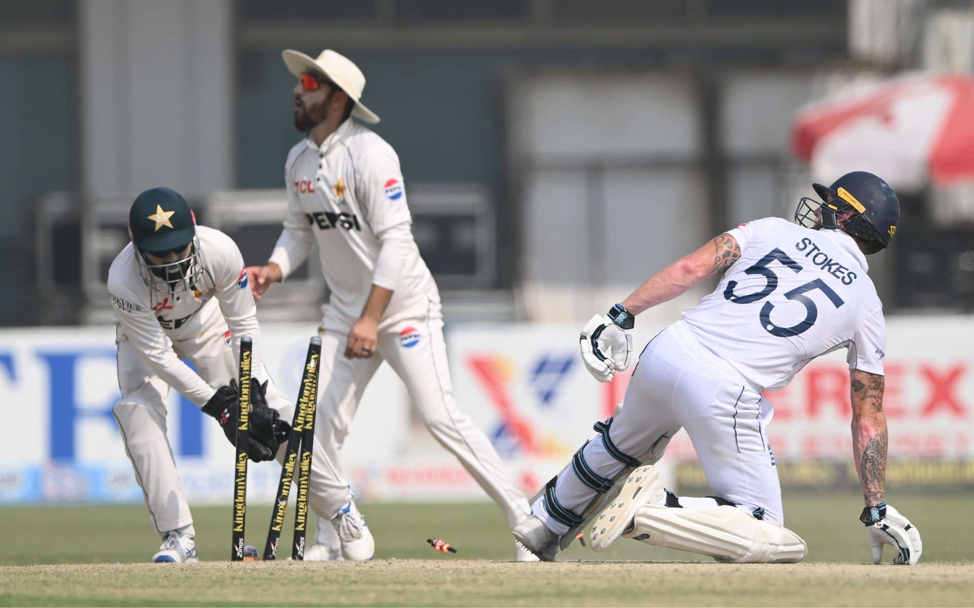 England were bowled out for 144 in second Test in Multan vs Pakistan [Source: @TheRealPCB/x.com]