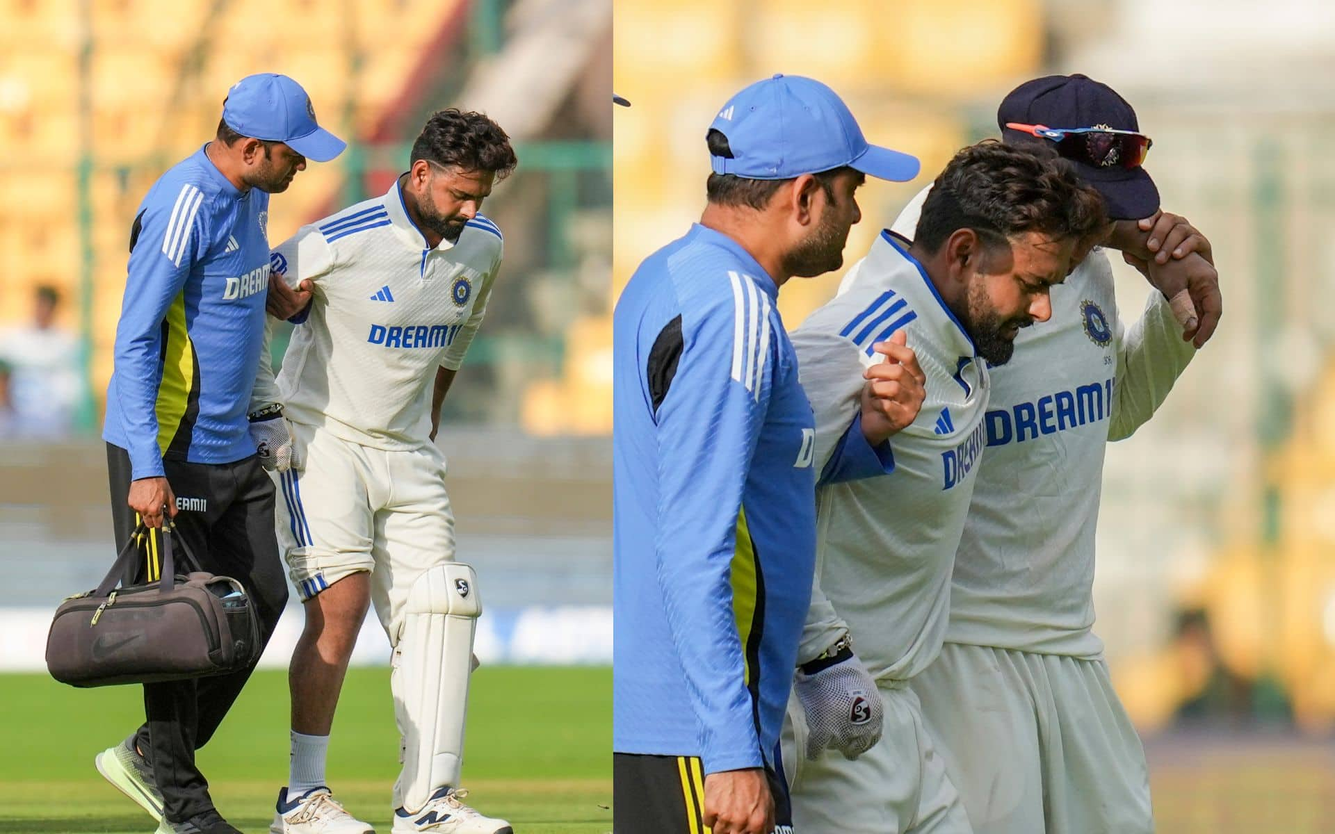 Rishabh Pant after injury on Day 2 [Source: PTI]