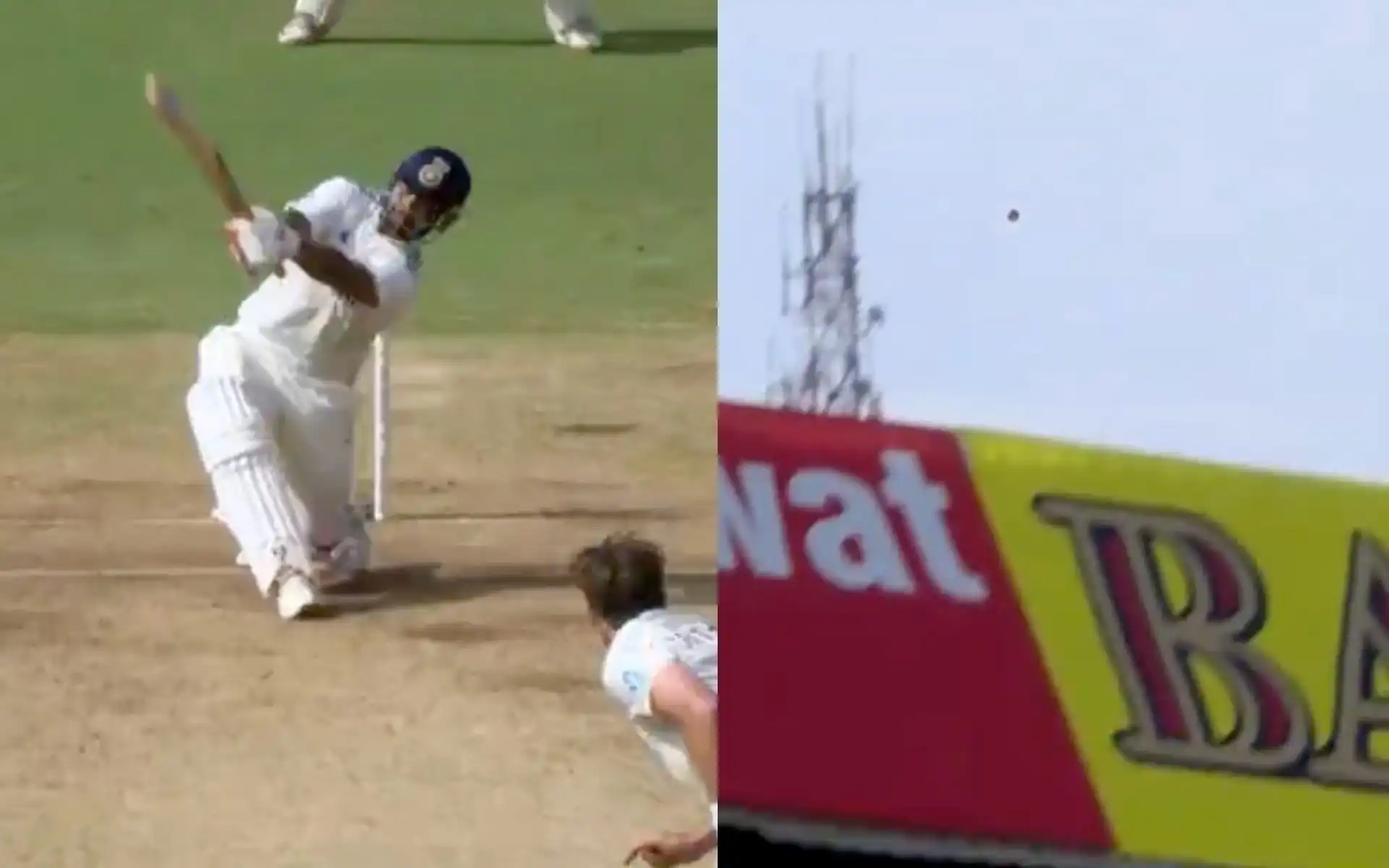Rishabh Pant's six against Southee (Source:@BCCI/X.com)