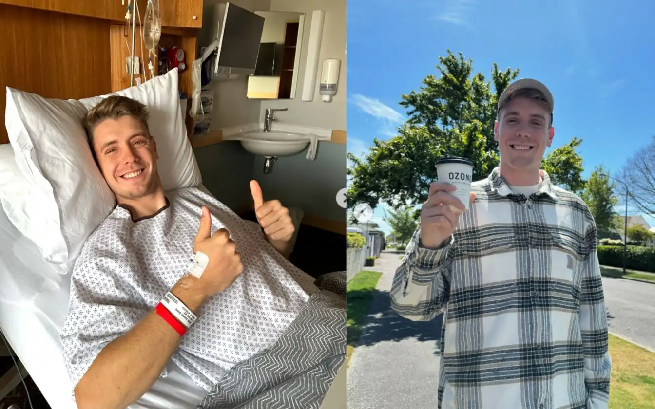 Cameron Green poses after successful spine surgery in New Zealand (__camgreen__/Instagram)