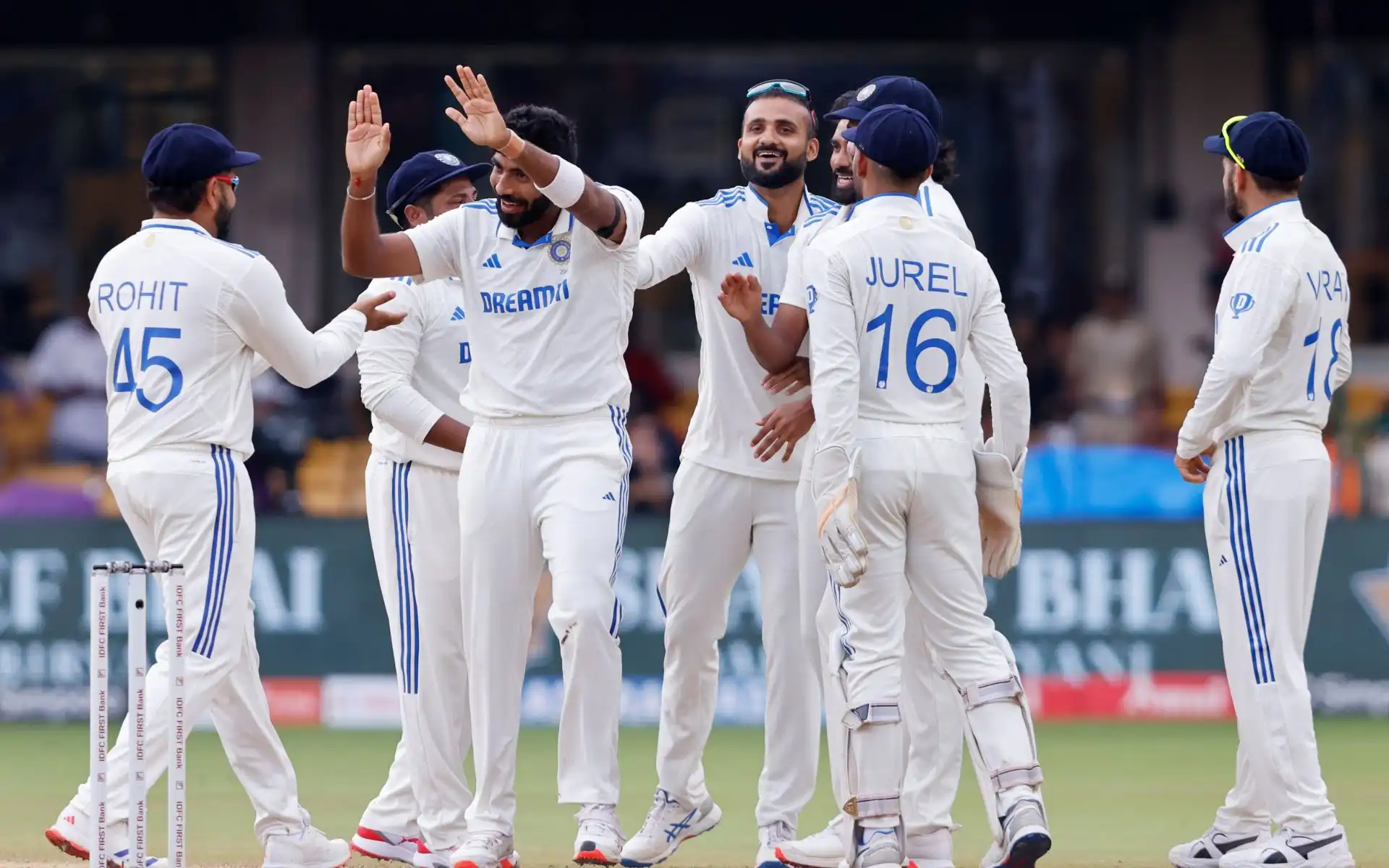 Team India celebrating a wicket [Source: @BCCI/X.com]