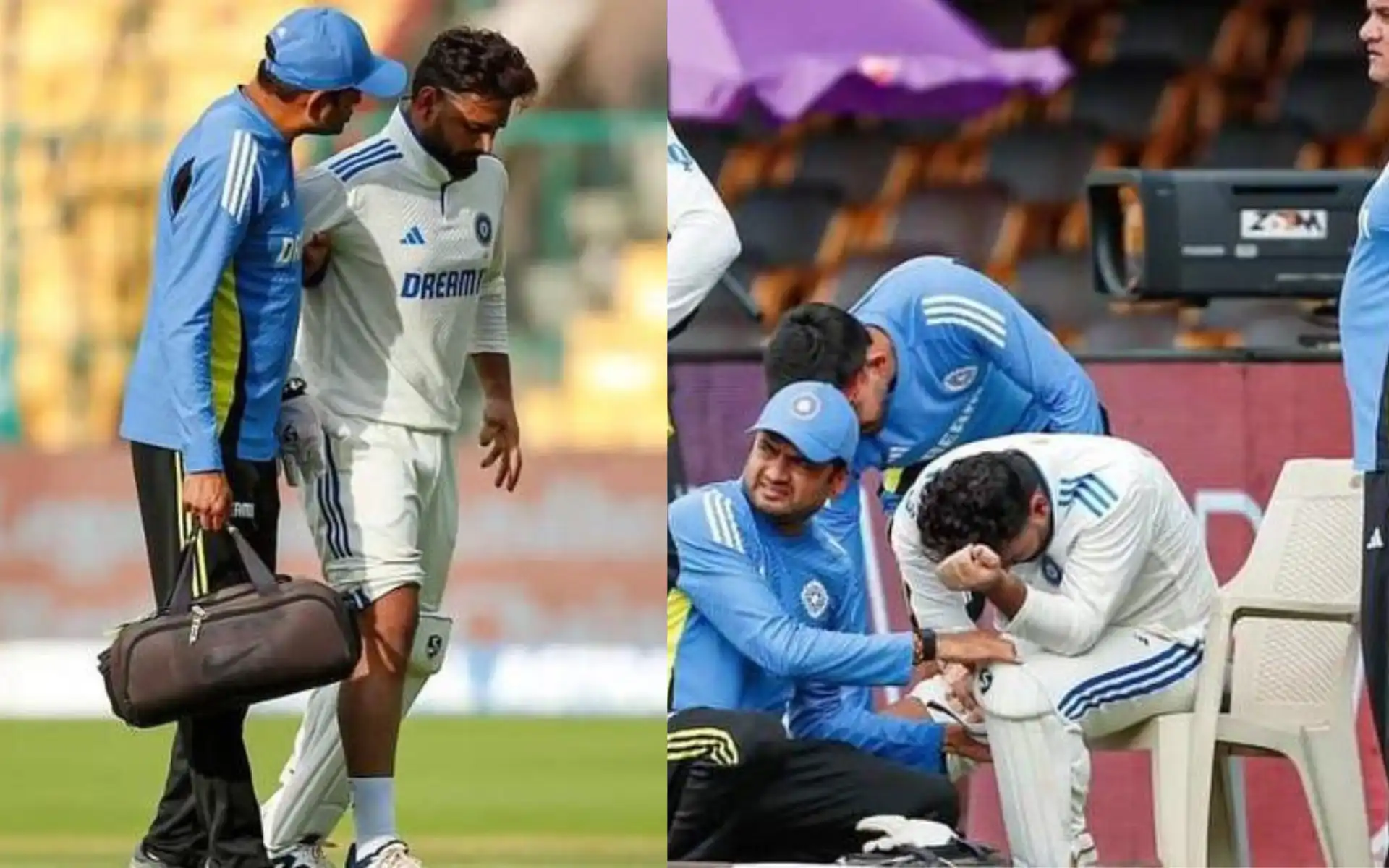 Rishabh Pant after his injury in 1st Test (Source:@jajja07/X.com)