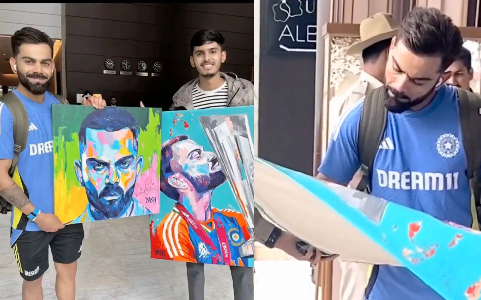 Virat Kohli gracefully signs autograph for a fan [Source: @mufaddal_vohra/X.com]
