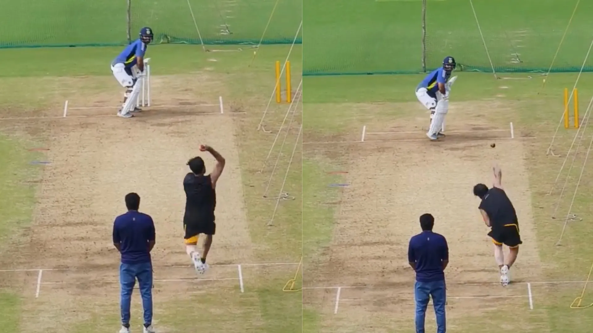 Mohammed Shami bowling in Bengaluru [Source: @CricSubhayan/X]