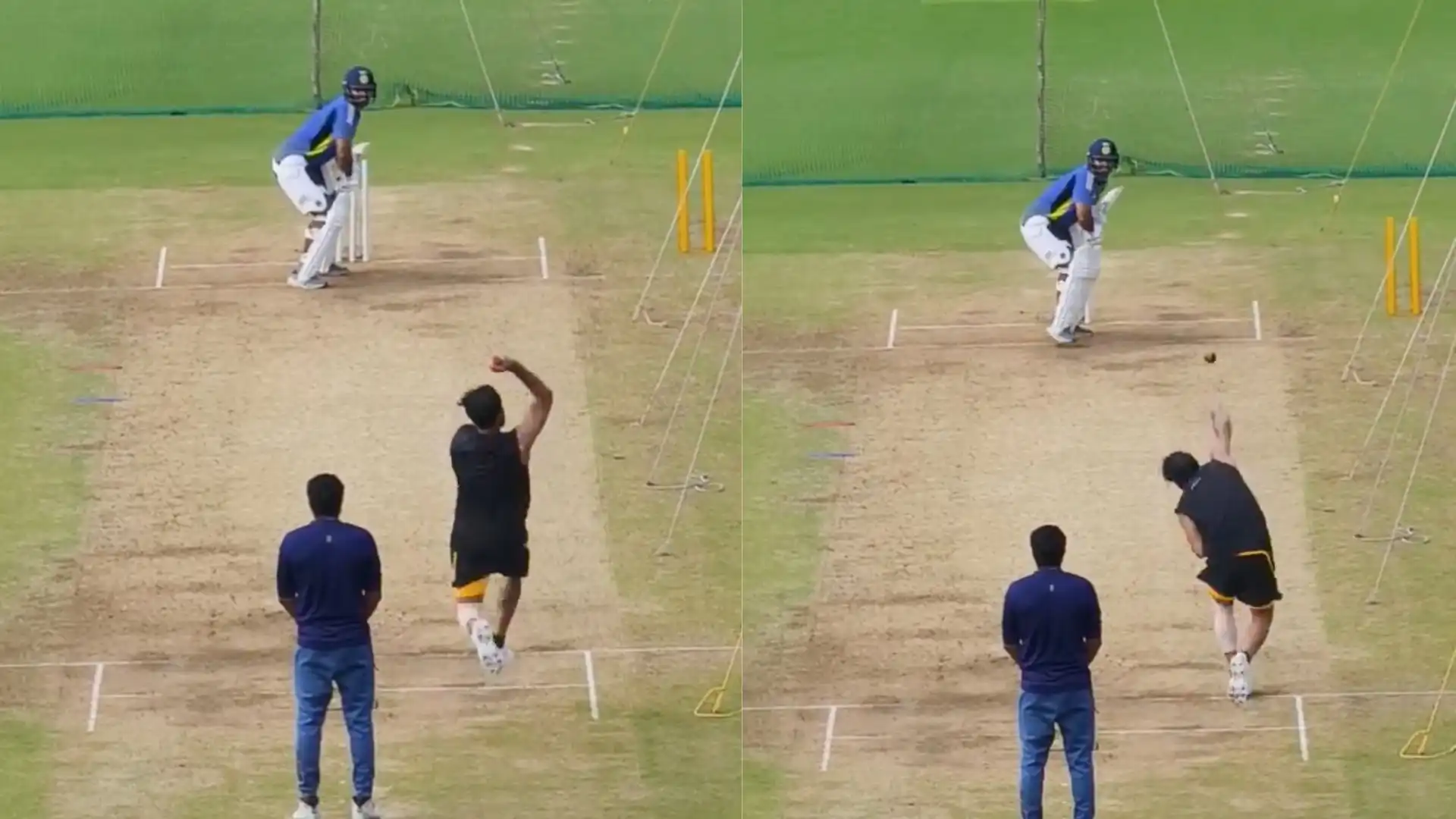 Mohammed Shami bowling in Bengaluru [Source: @CricSubhayan/X]