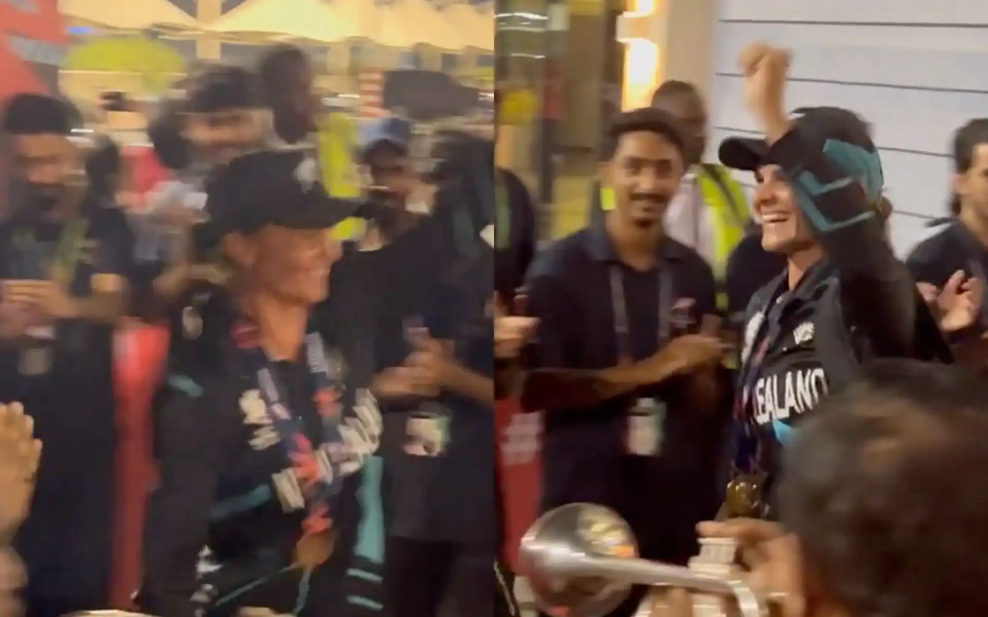 Suzie Bates dancing while leaving the stadium after winning the T20 World Cup [Source: @imfemalecricket/x.com]