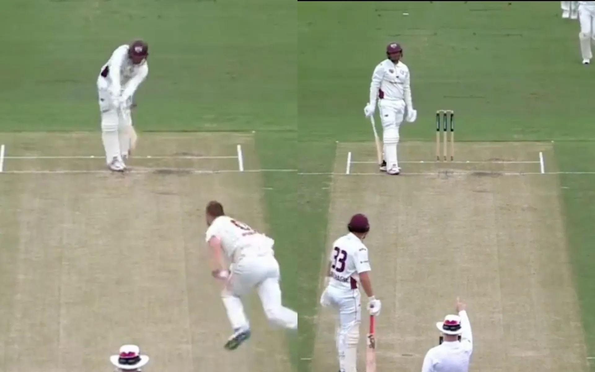 Usman Khawaja was dismissed for a duck in Sheffield Trophy [Source: Screen grab from @cricketcomau/x.com]