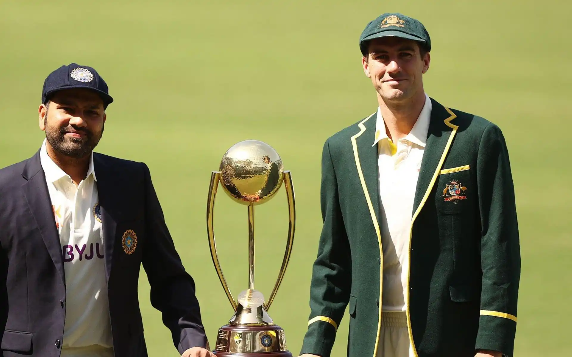 Rohit Sharma and Pat Cummins [Source: @ptravidwivedi/x.com]