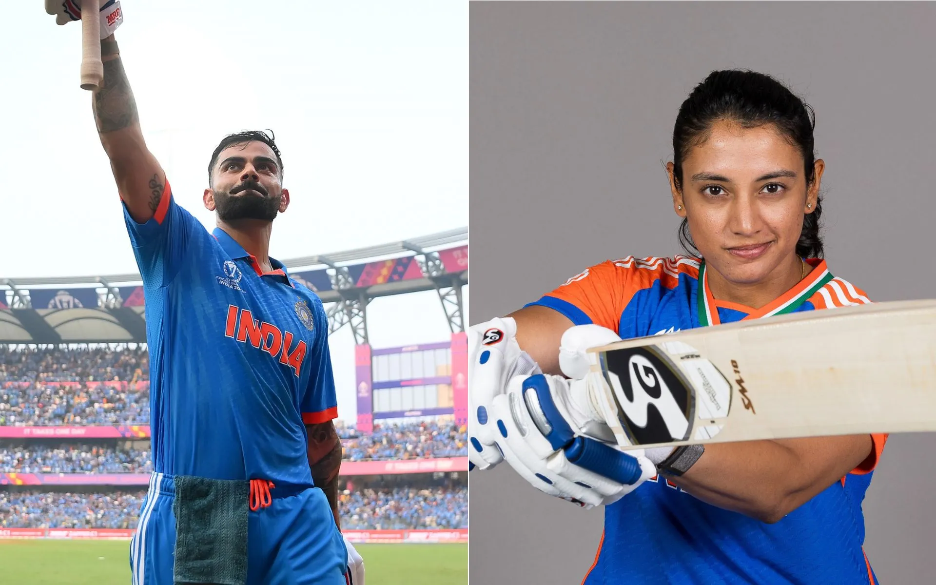 Virat Kohli and Smriti Mandhana [Source: @ICC/x]