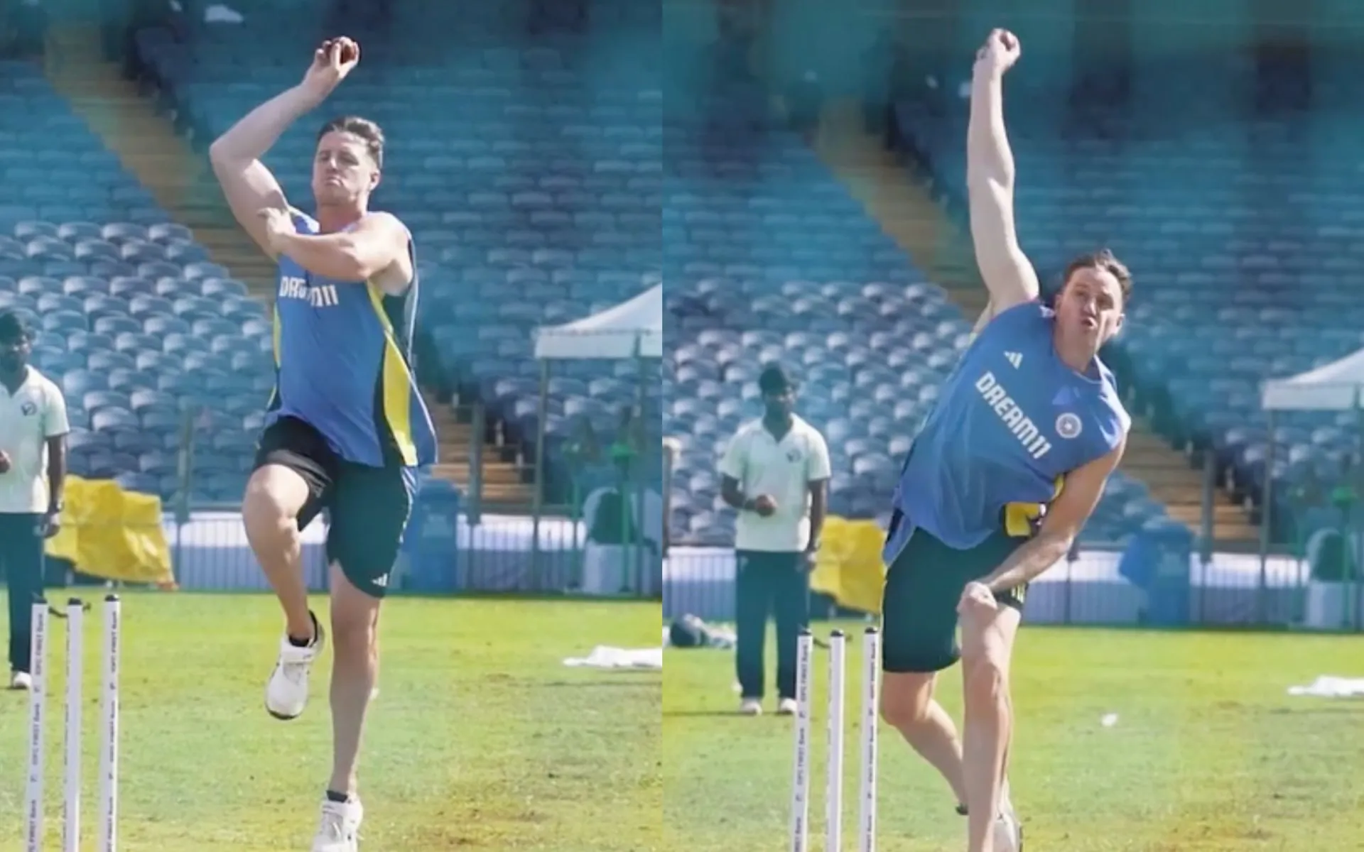Morne Morkel bowling in India's net session ahead of second Test (@BCCI/X.com)