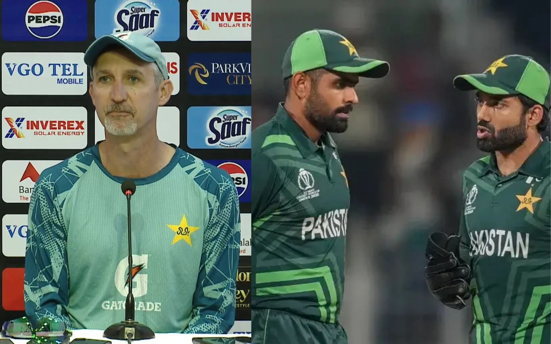 Jason Gillespie talks about Pakistan's squad selection (Source:@grassrootscric/x.com and @TheRealPCB_Live/x.com)