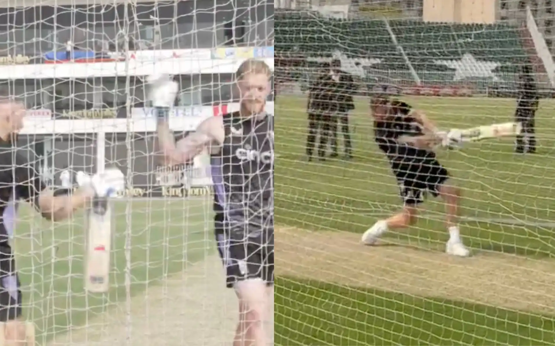 Ben Stokes and Brendon McCullum in six-hitting competition (Source:@englandcricket.com)