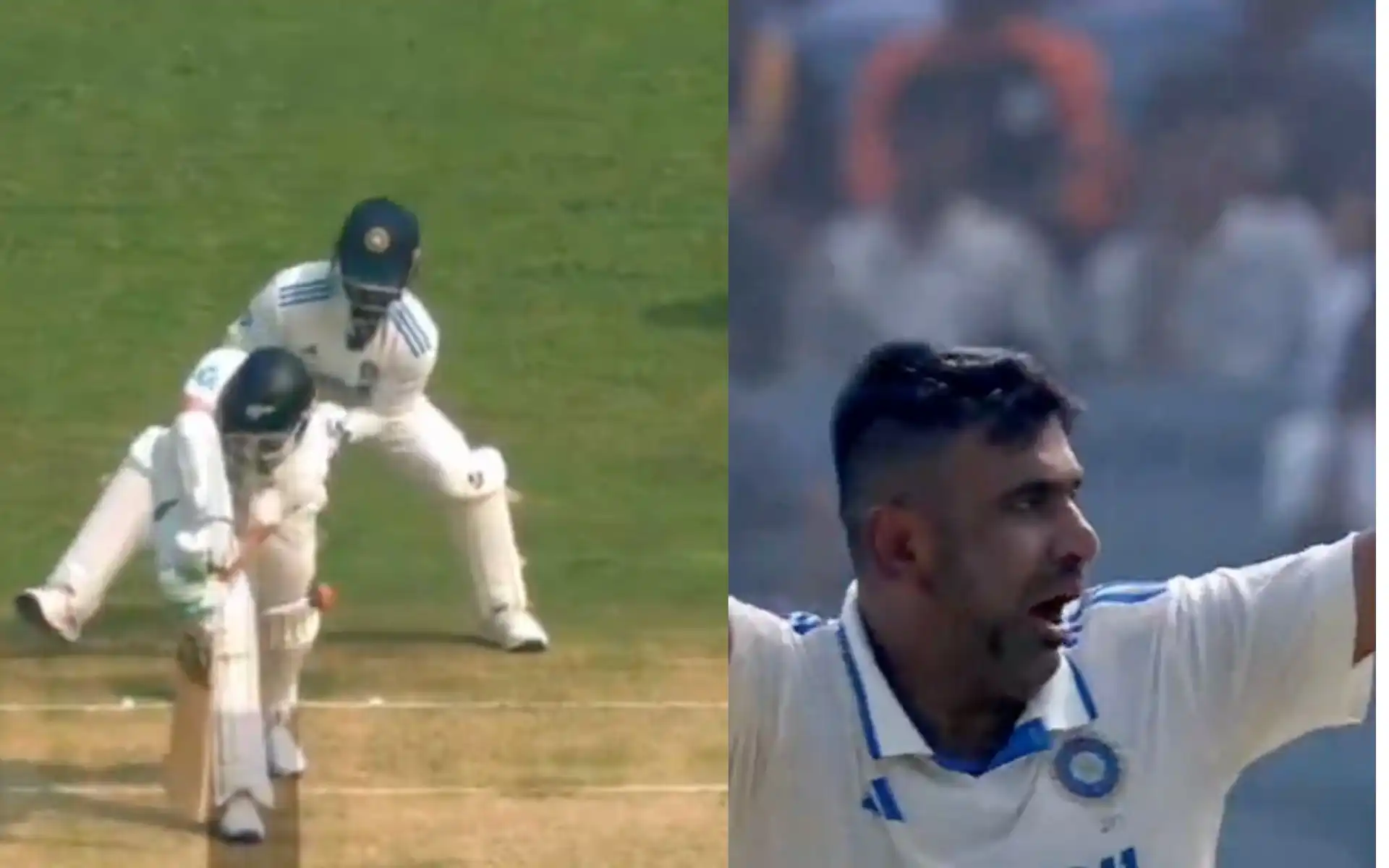 Tom Latham was dismissed by Ravichandran Ashwin [Source: screengrab from @@JioCinema/x.com]