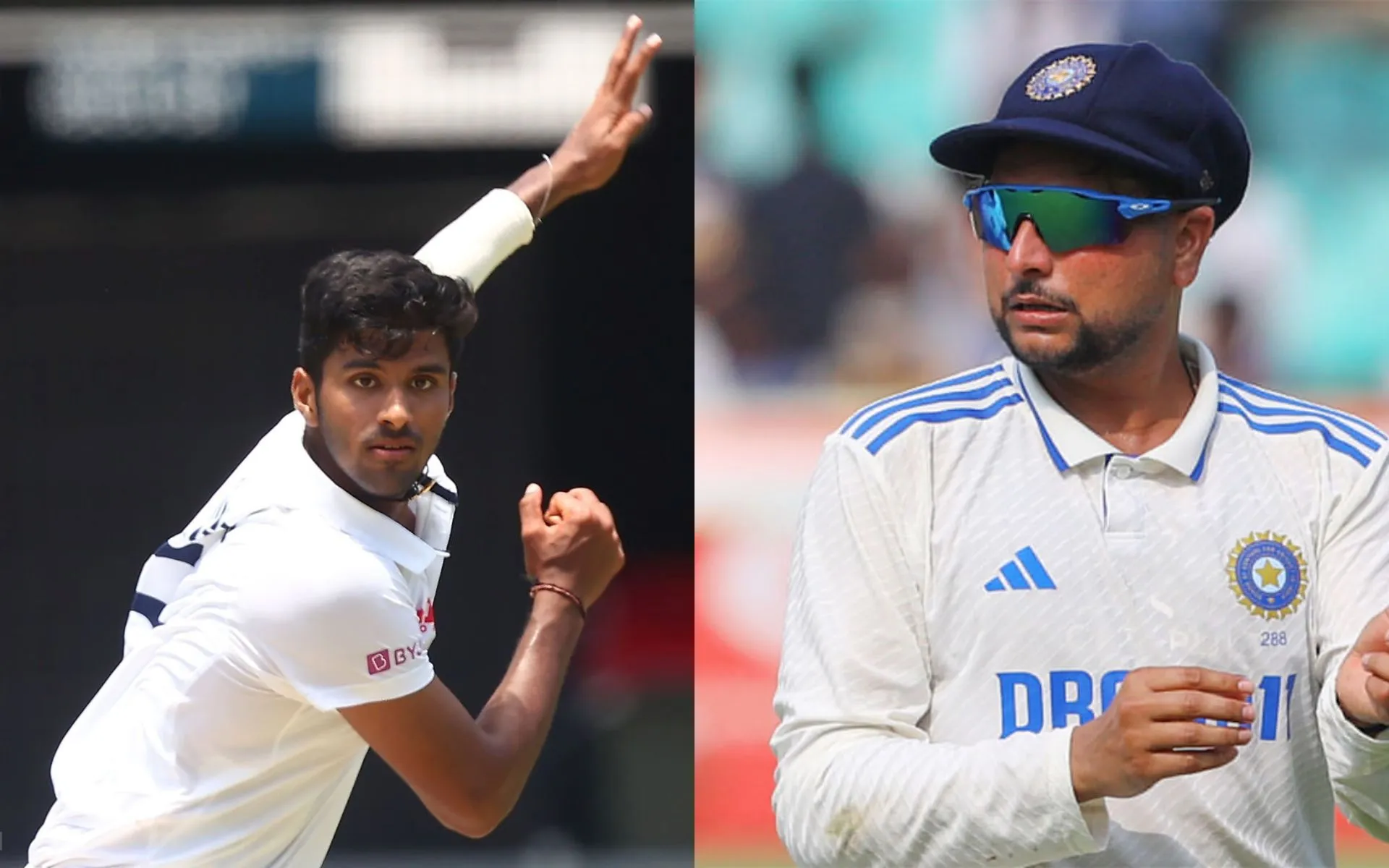 Washington Sundar and Kuldeep Yadav (Source:@academy_dinda/x.com and @RevSportzGlobal/x.com)