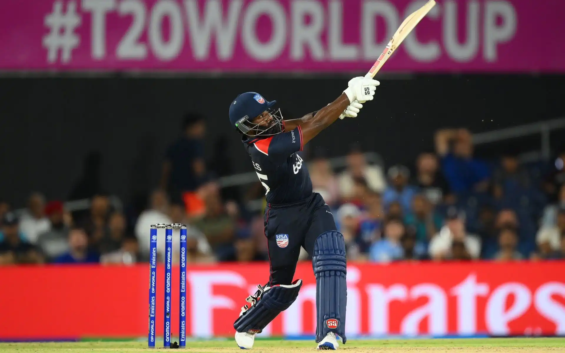 Aaron Jones during T20 World Cup 2024 (Source:@usacricket/X.com)