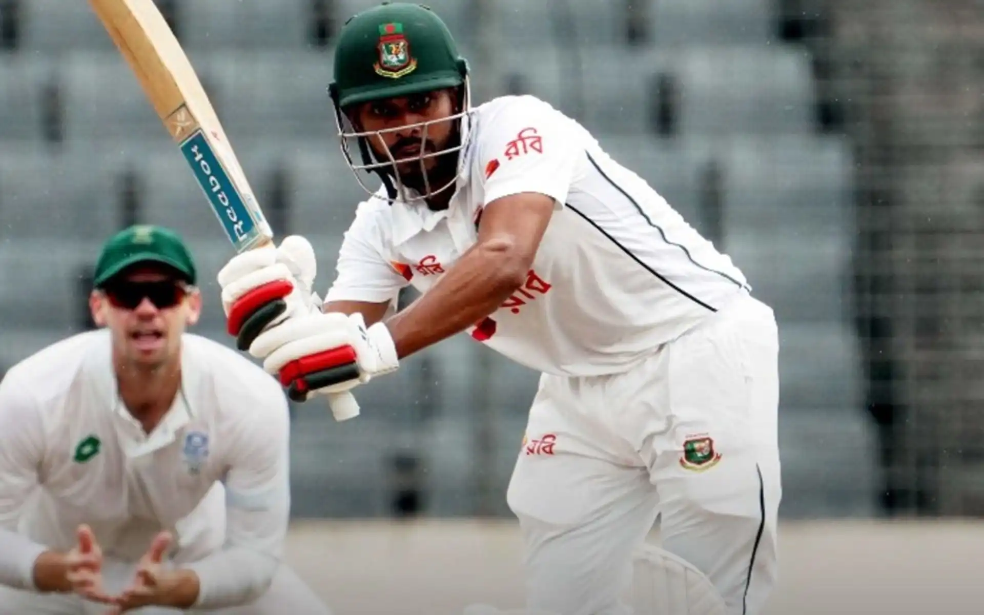 Mehidy Hasan dismissed on 97 against South Africa in Dhaka Test (@BCBtigers/X.com)