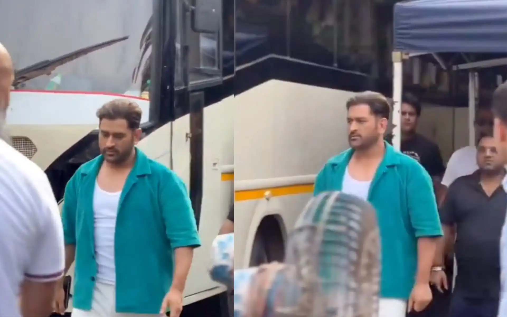 MS Dhoni in new look ahead of IPL 2025 retention (@mufaddal_vohra/X.com)