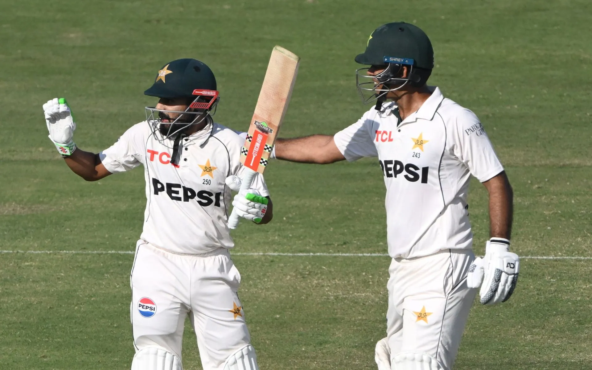 Pakistan gained a sizeable first innings lead on Day 2 [Source: @TheRealPCB/x]