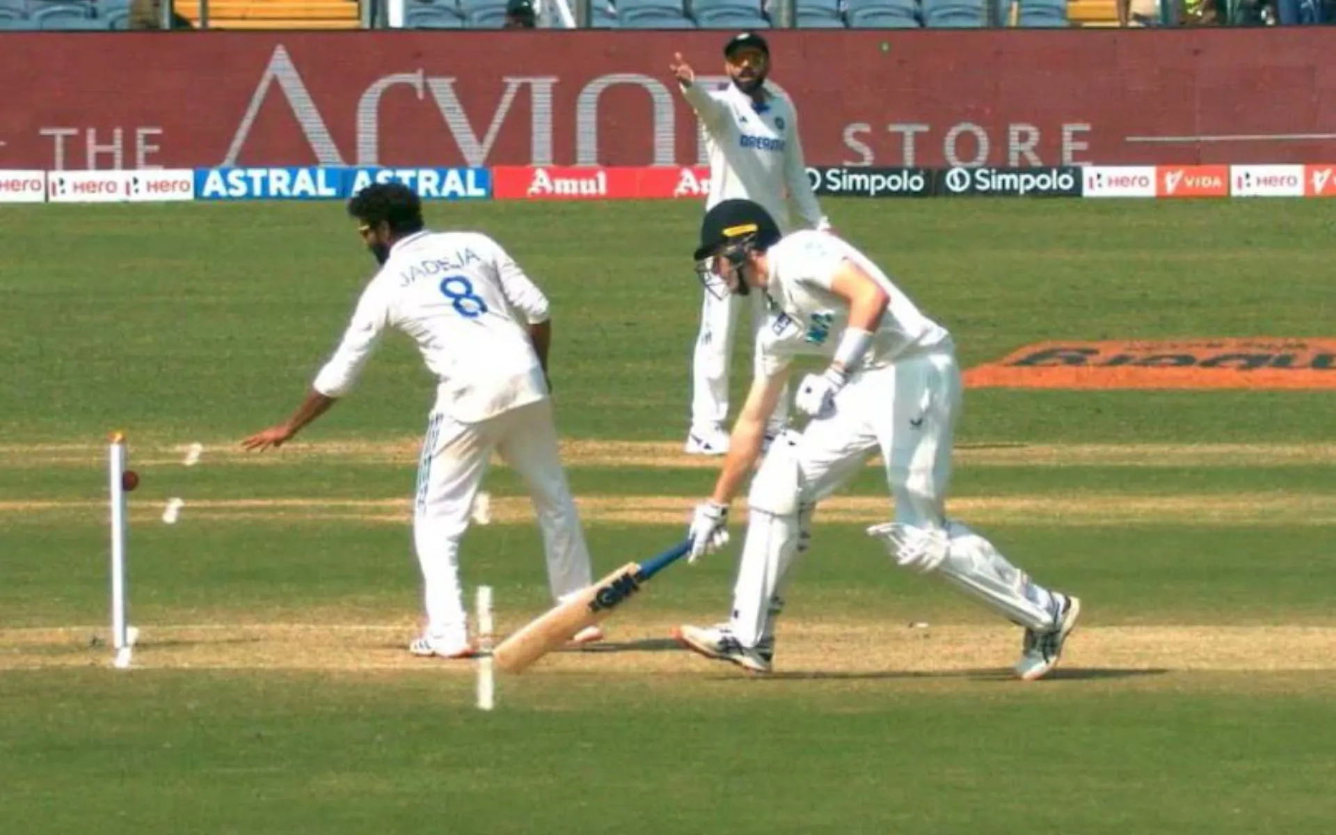 Jadeja's Run-out - (Source: @ScreenGrab/X.com)