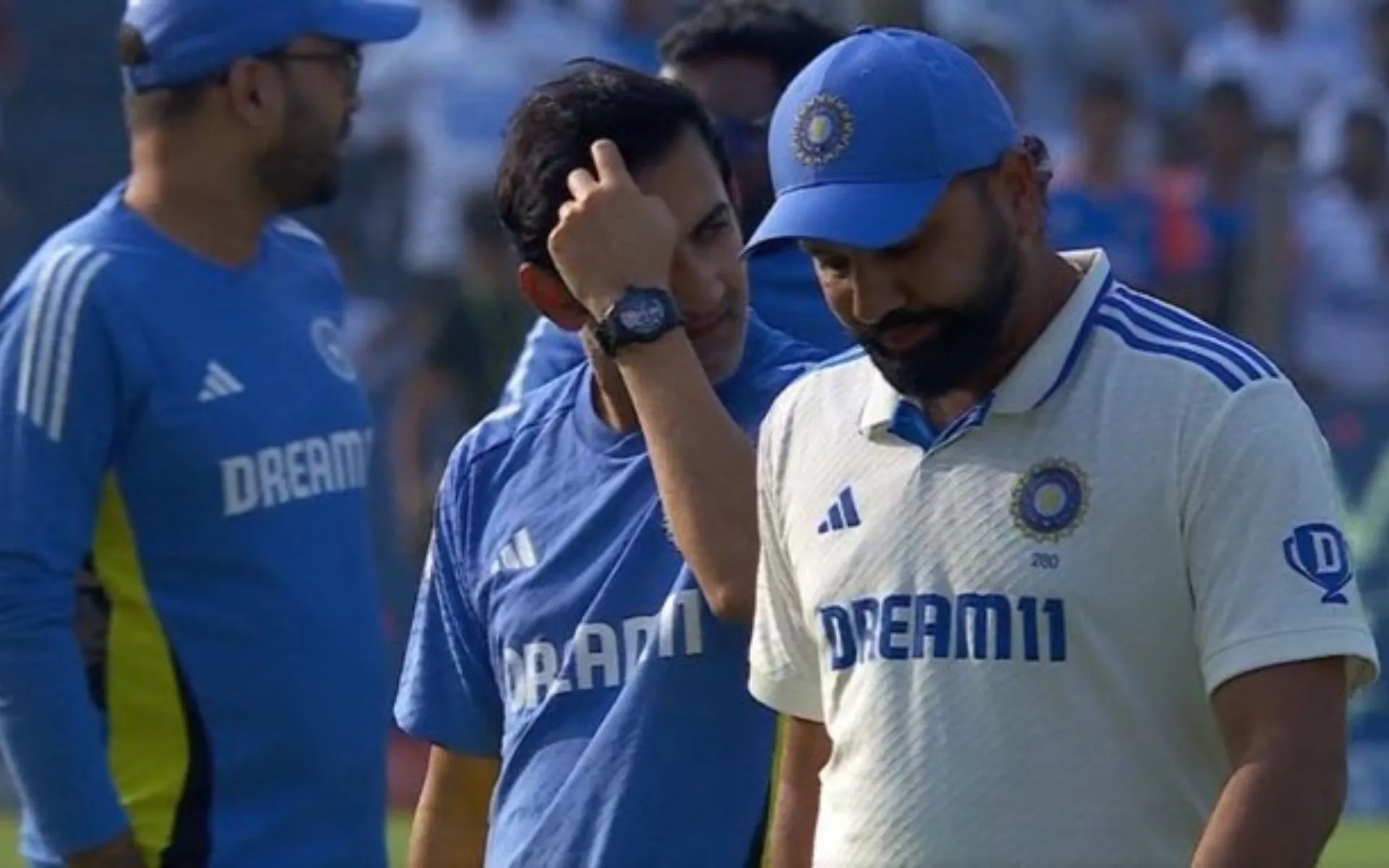 Rohit Sharma and Gautam Gambhir after defeat (Source:@abhaysingh_13/x.com)