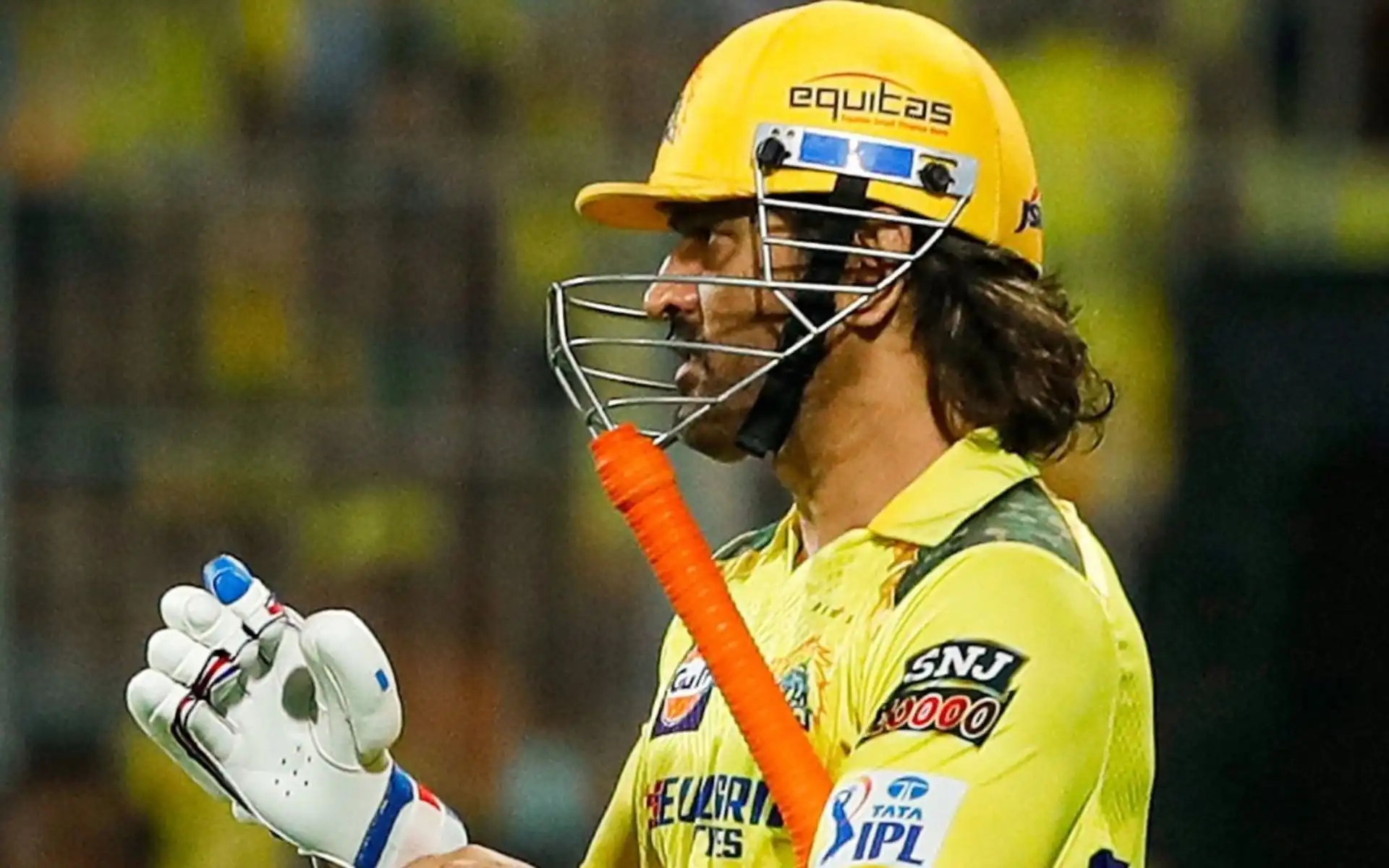MS Dhoni in CSK Jersey [Source: @SujalCSK/x.com]