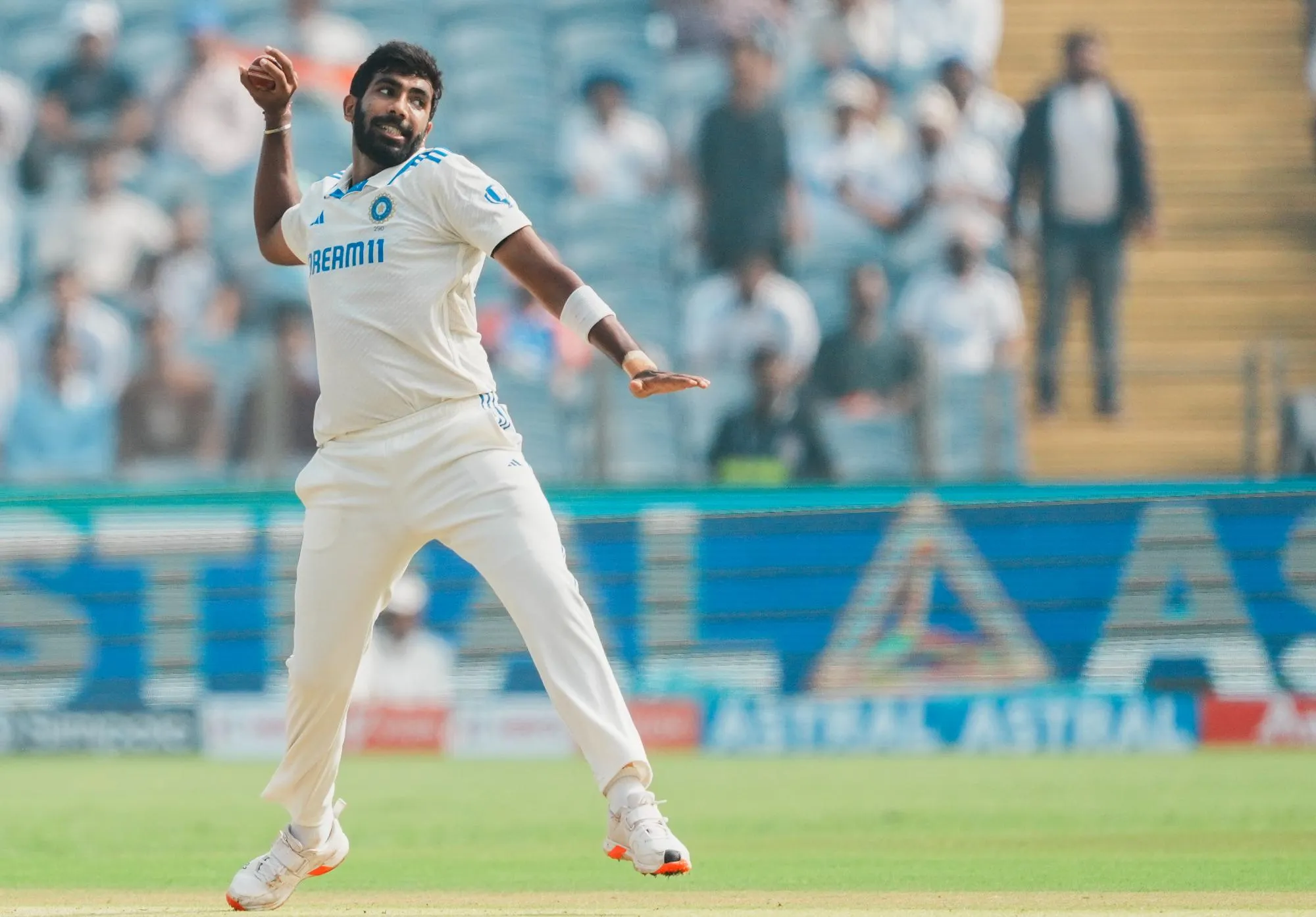 Bumrah in action Vs NZ [Source: PTI]
