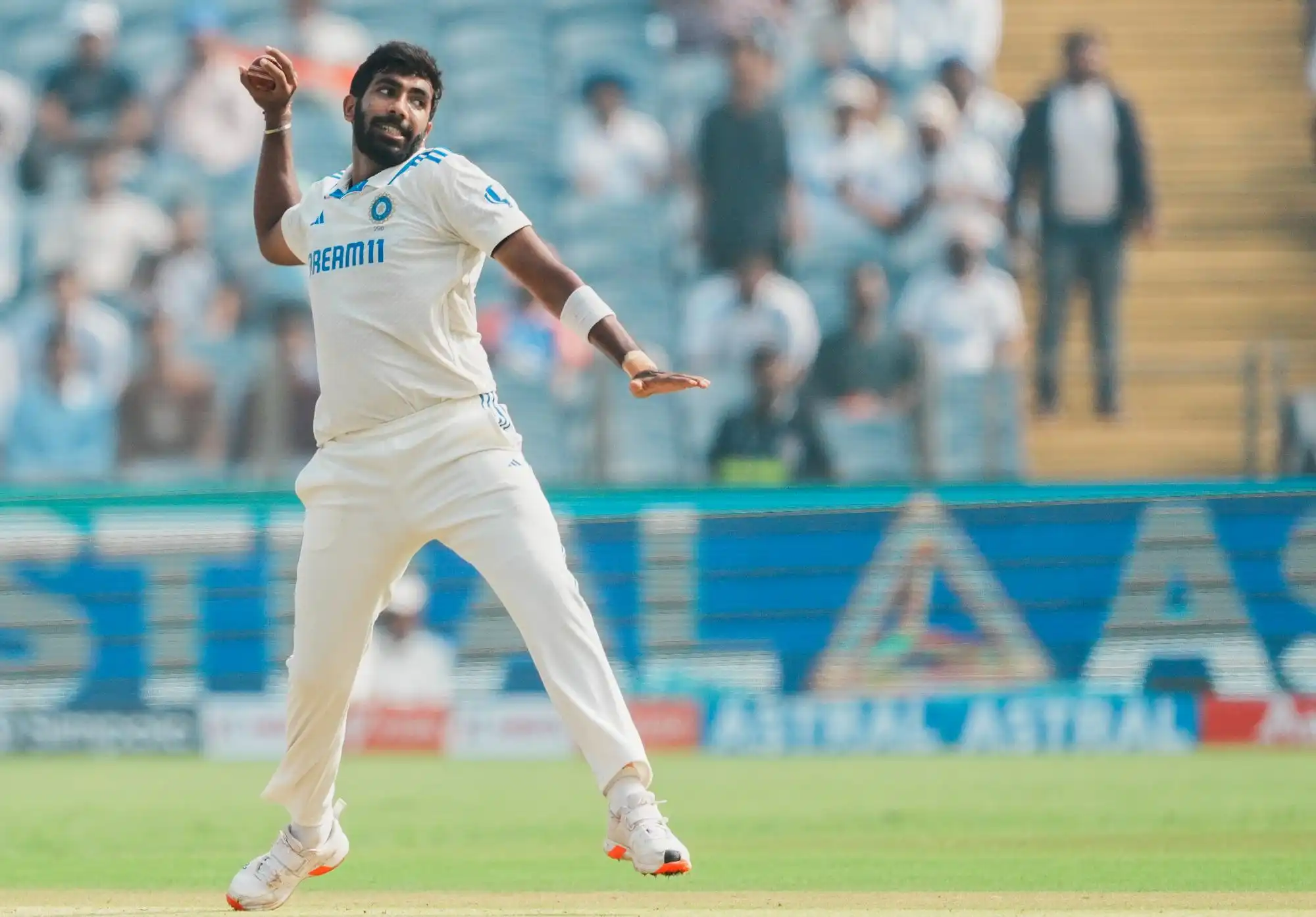 Bumrah in action Vs NZ [Source: PTI]
