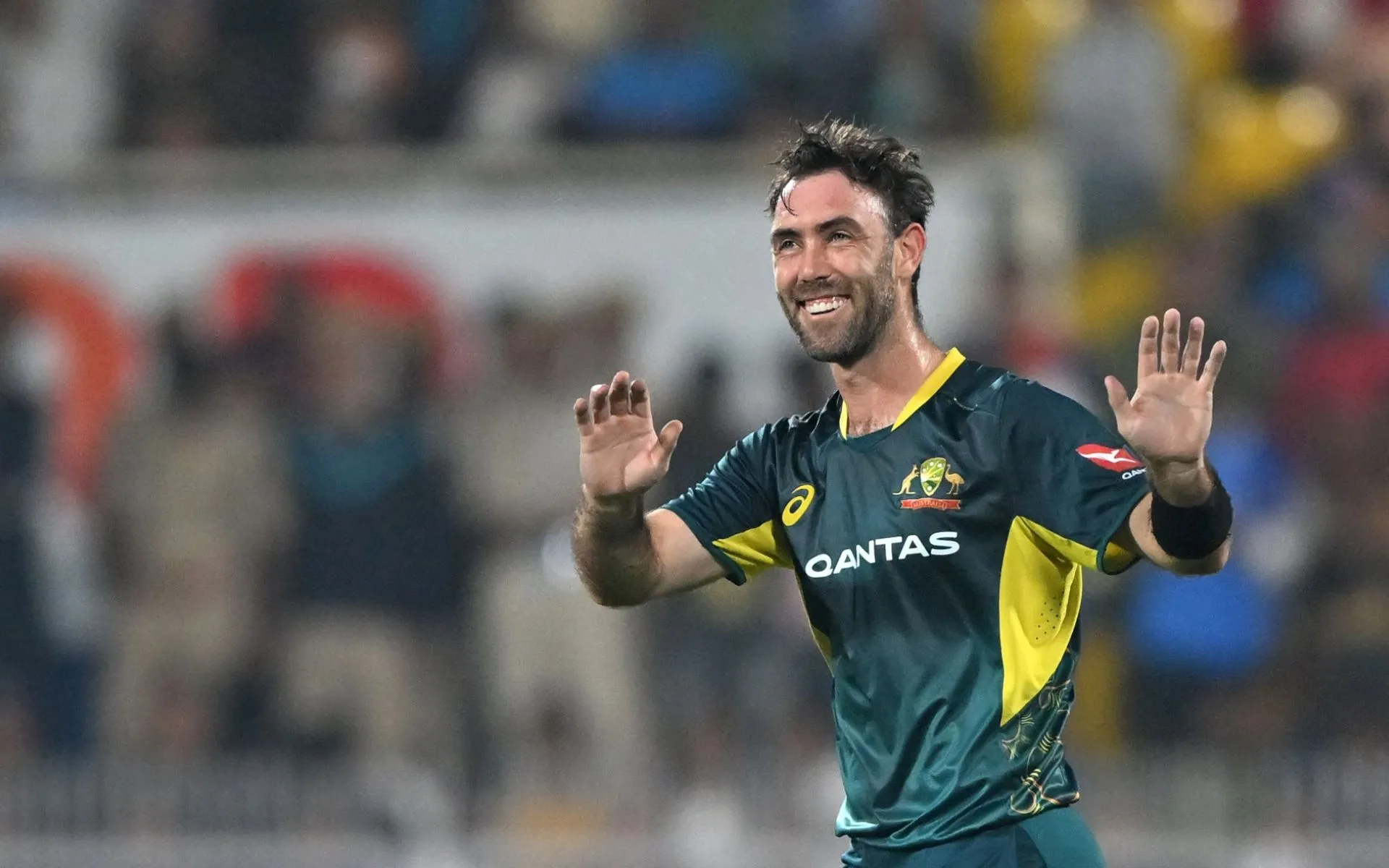 Glenn Maxwell playing for Australia [Source: @ImTanujSingh/x.com]