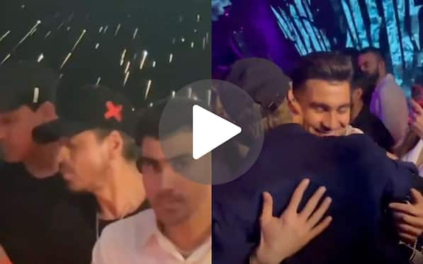 Shah Rukh Khan, KKR Opener Rahmanullah Gurbaz Share Warm Hug At Dubai Event - Watch