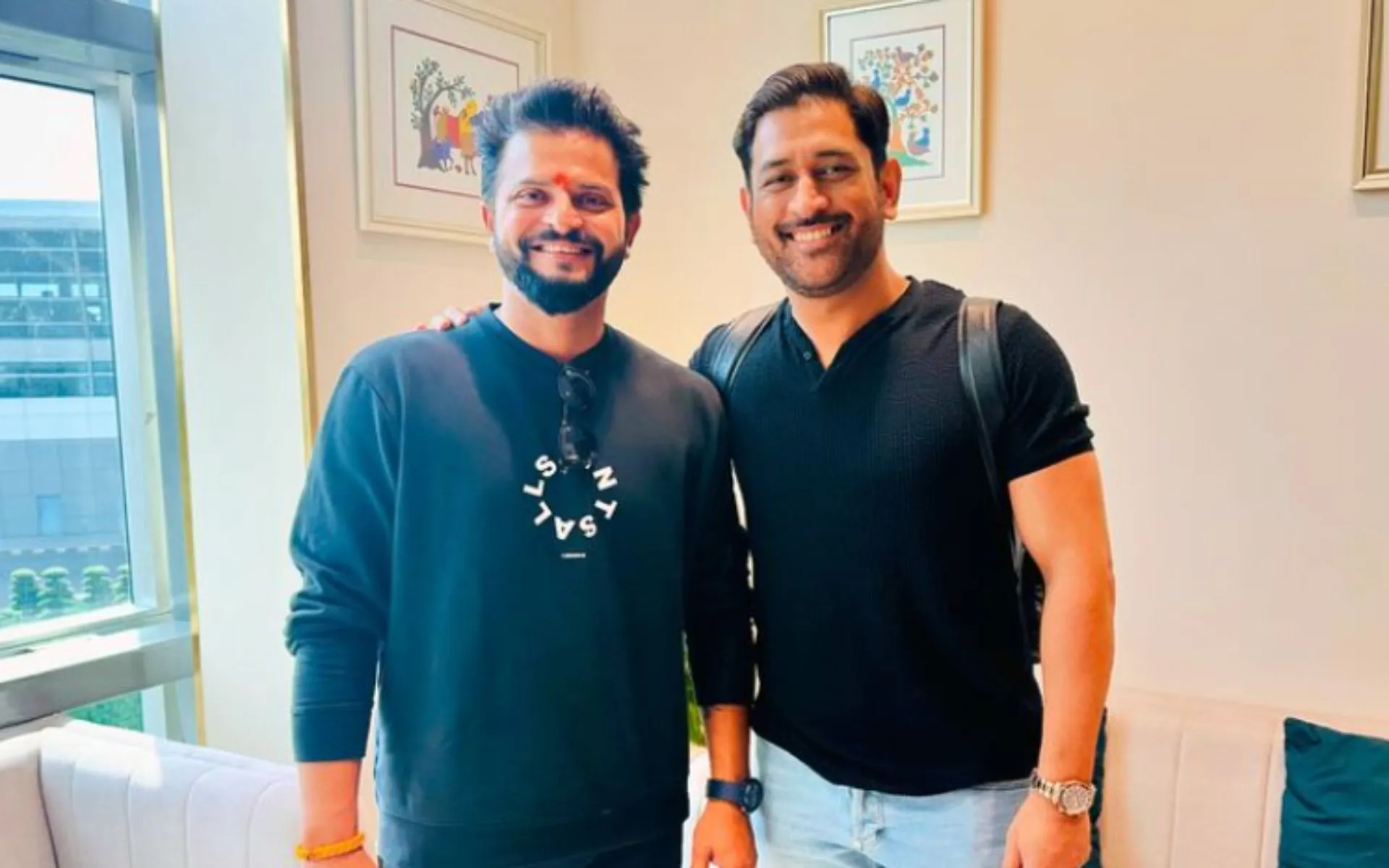 Suresh Raina met MS Dhoni [Source: @sureshraina3/instagram.com]